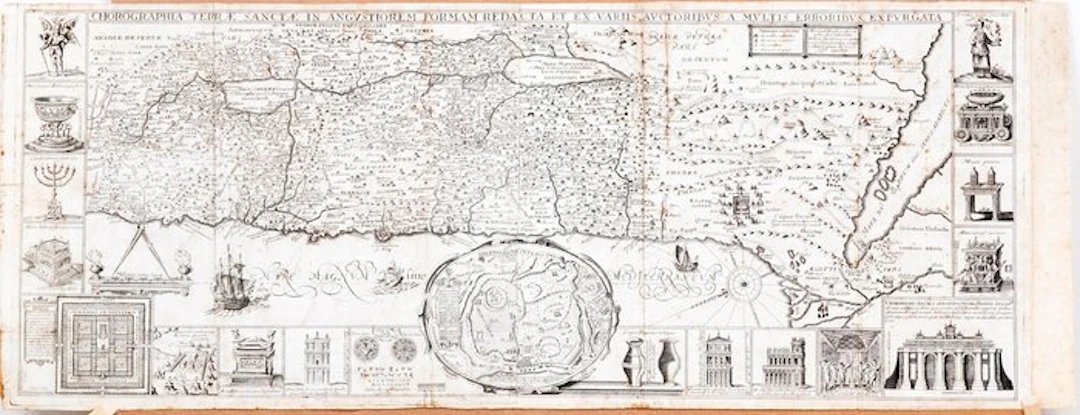 Palestine - Holy Land; Tirinus Jacobus - Chorographia Terrae Sanctae