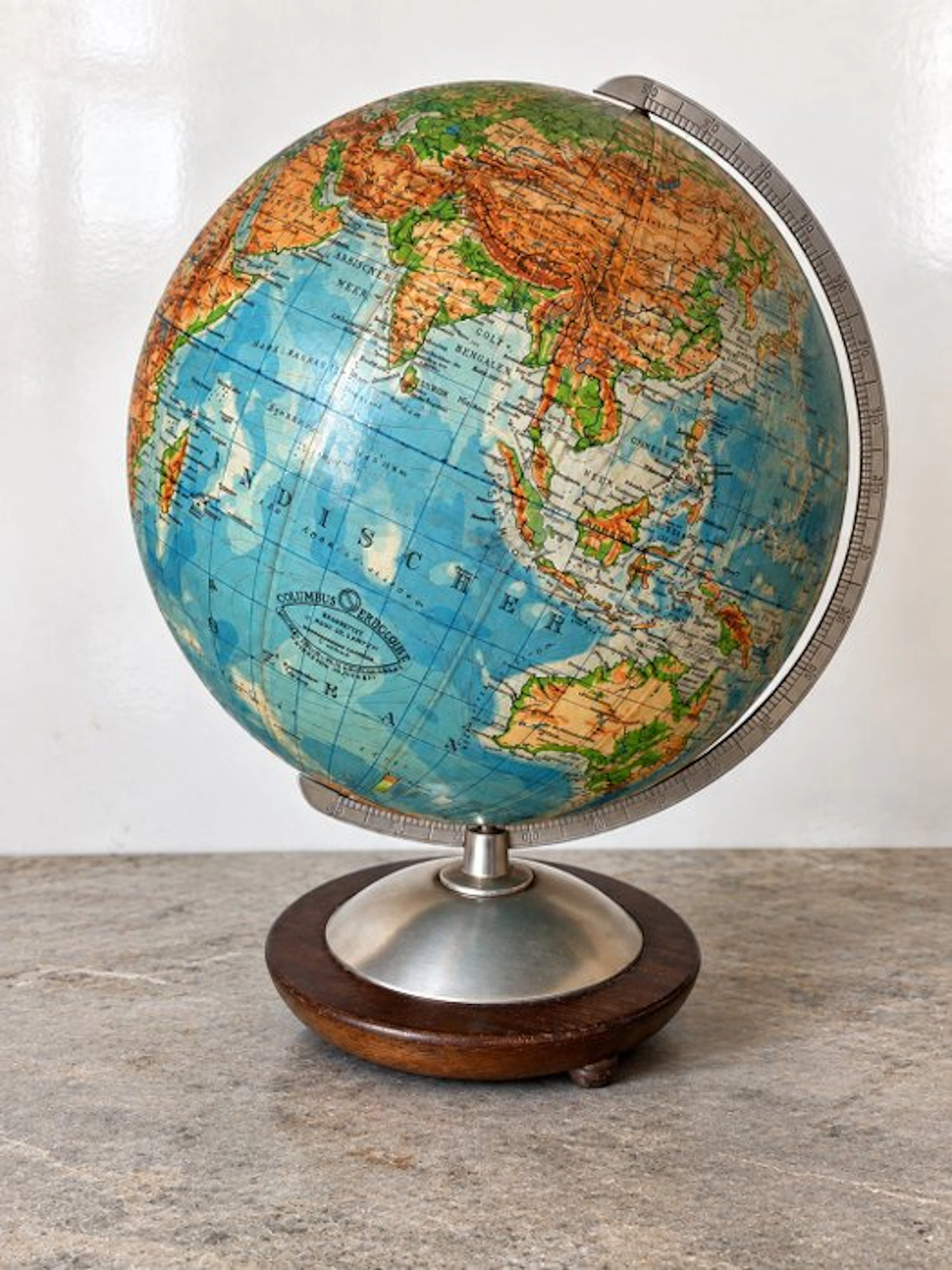 Terrestrial table globe - Columbus Erdglobus Germany – c