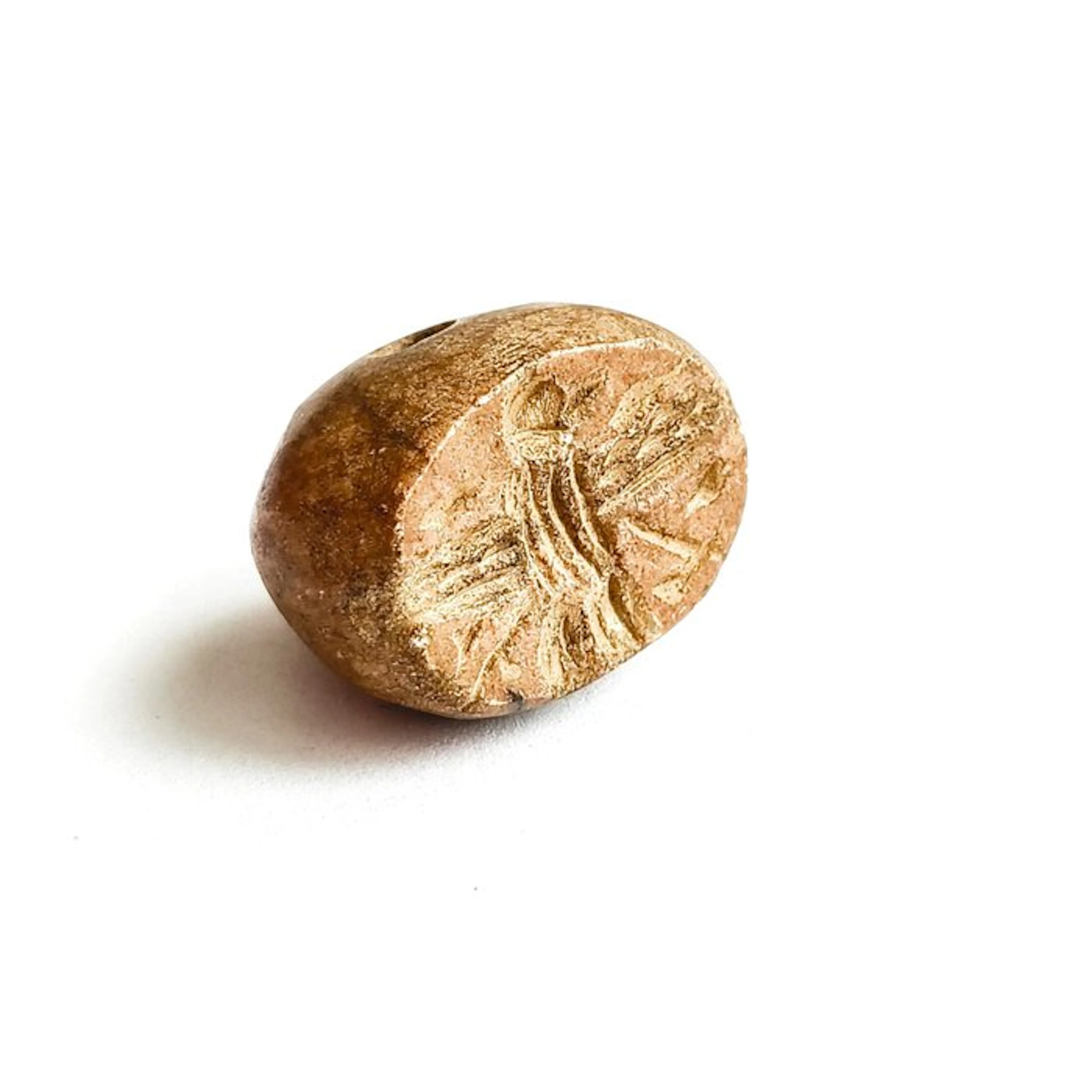 Silk Road, Central Asia Jasper Flying Eagle Bead Seal Talisman - 23 mm