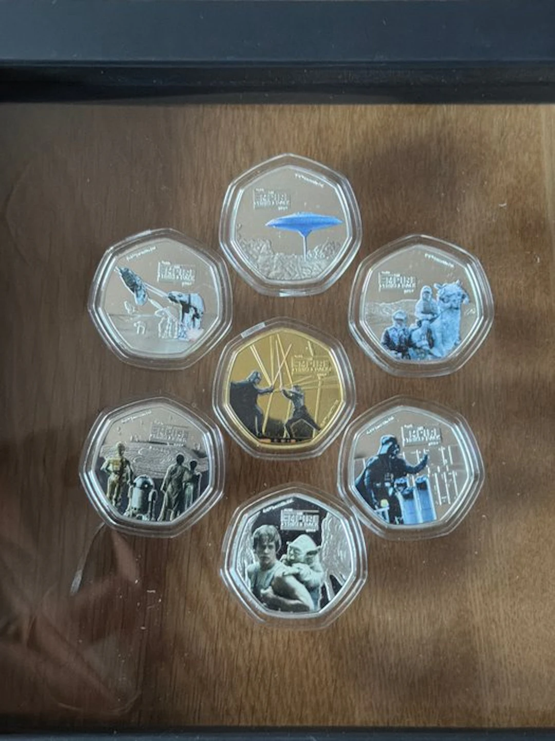 Cook Islands. 25 Cent Star Wars Set - 7 x 8g in Rahmen (No reserve price)