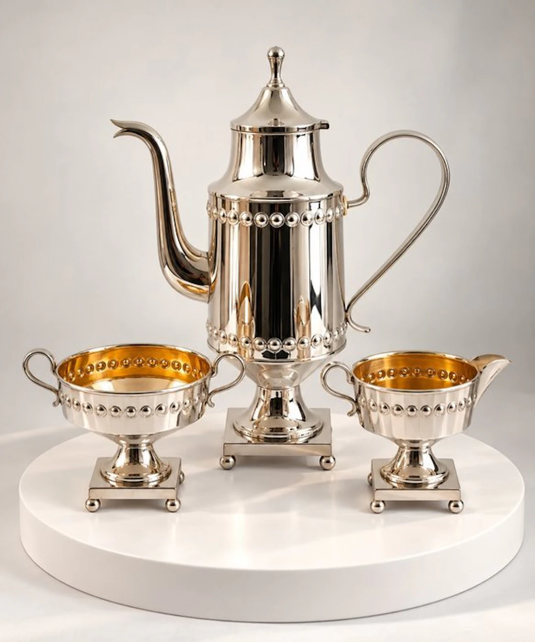 Coffee and tea service (3) - Silverplated - Classic & Nostalgic