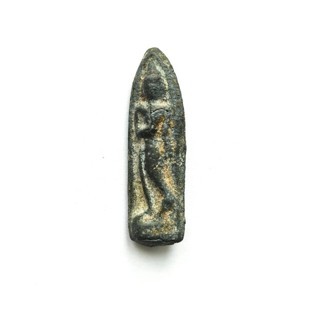 Ancient Indochinese,Siamese Mixed Metal XS Walking Buddha...
