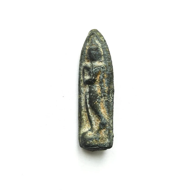 Ancient Indochinese,Siamese Mixed Metal XS Walking Buddha...