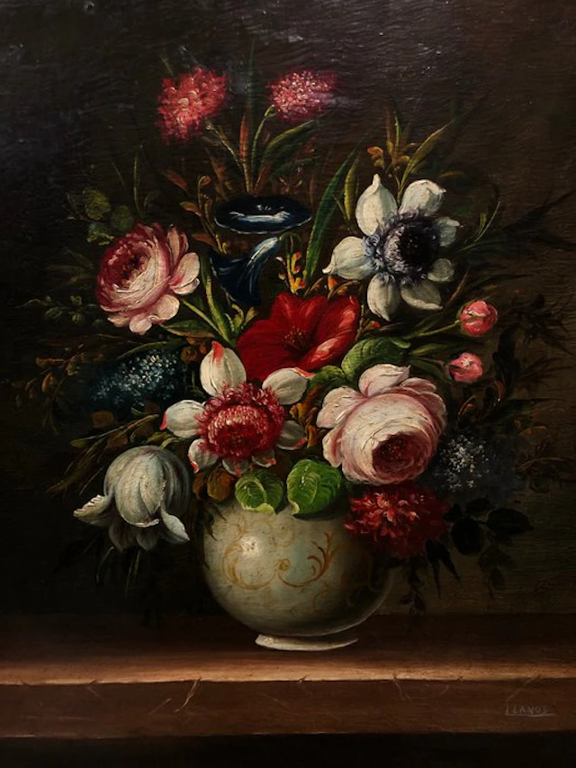École Espagnole (XX) - Bouquet Baroque