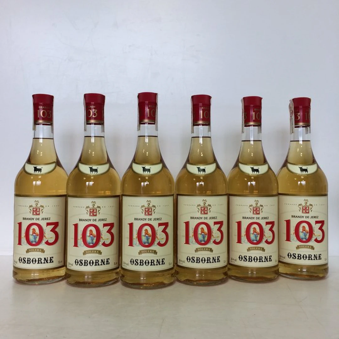 Osborne - Brandy de Jerez 103 Solera - b. 2000s - 1.0 Litre - 6 bottles