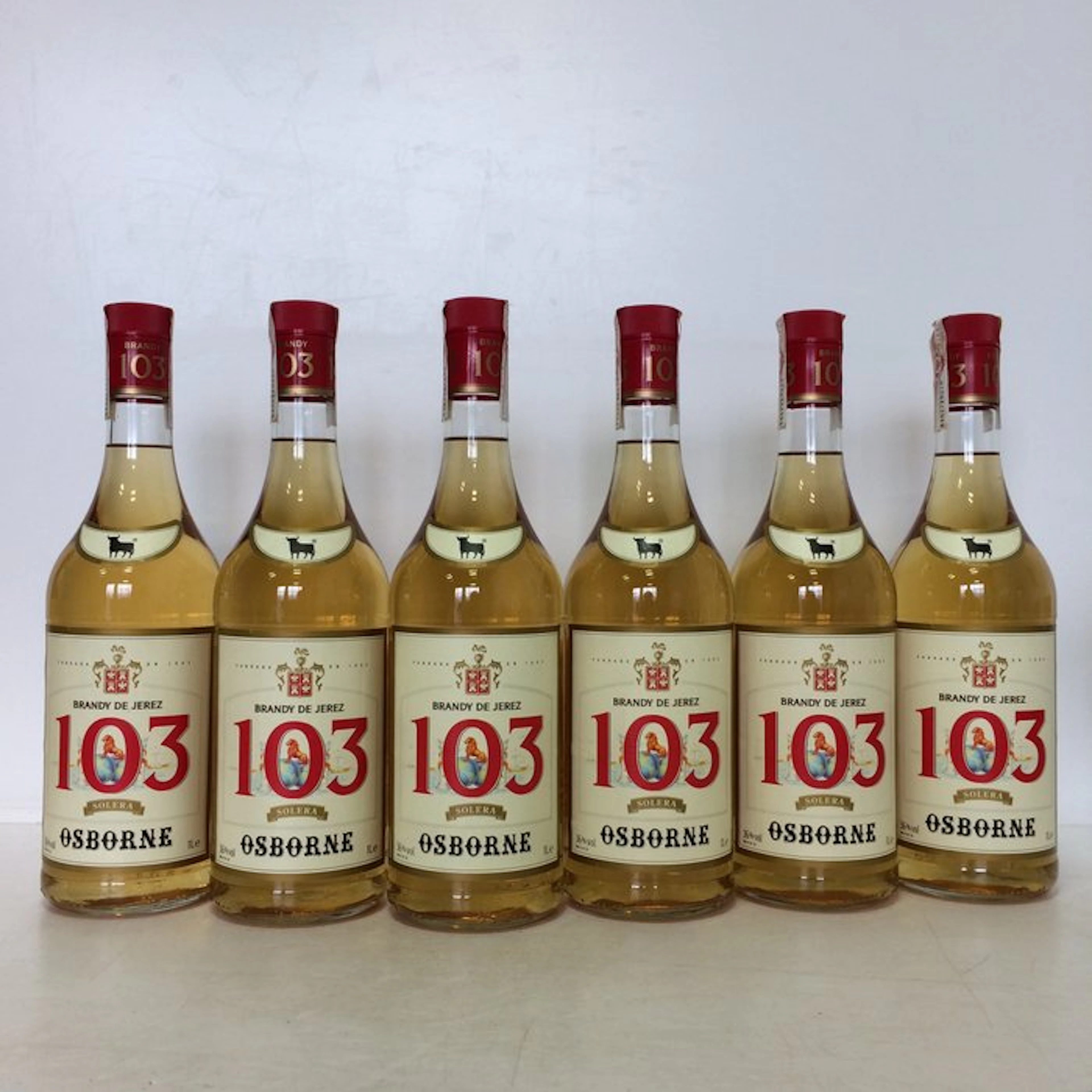 Osborne - Brandy de Jerez 103 Solera - b. 2000s - 1.0 Litre - 6 bottles