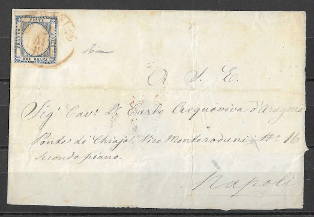 Italian Ancient States - Naples 1861 - Letter from Trani...