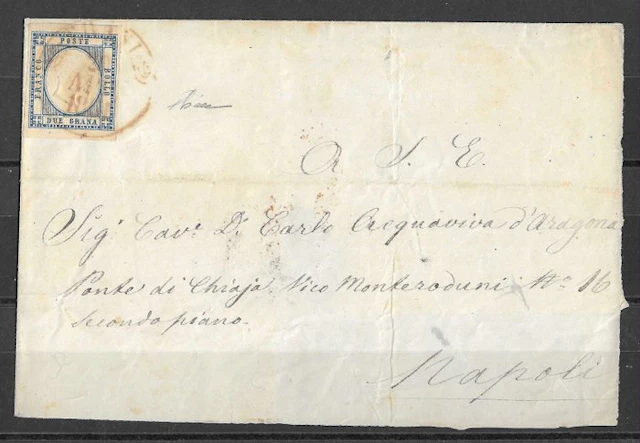 Italian Ancient States - Naples 1861 - Letter from Trani...