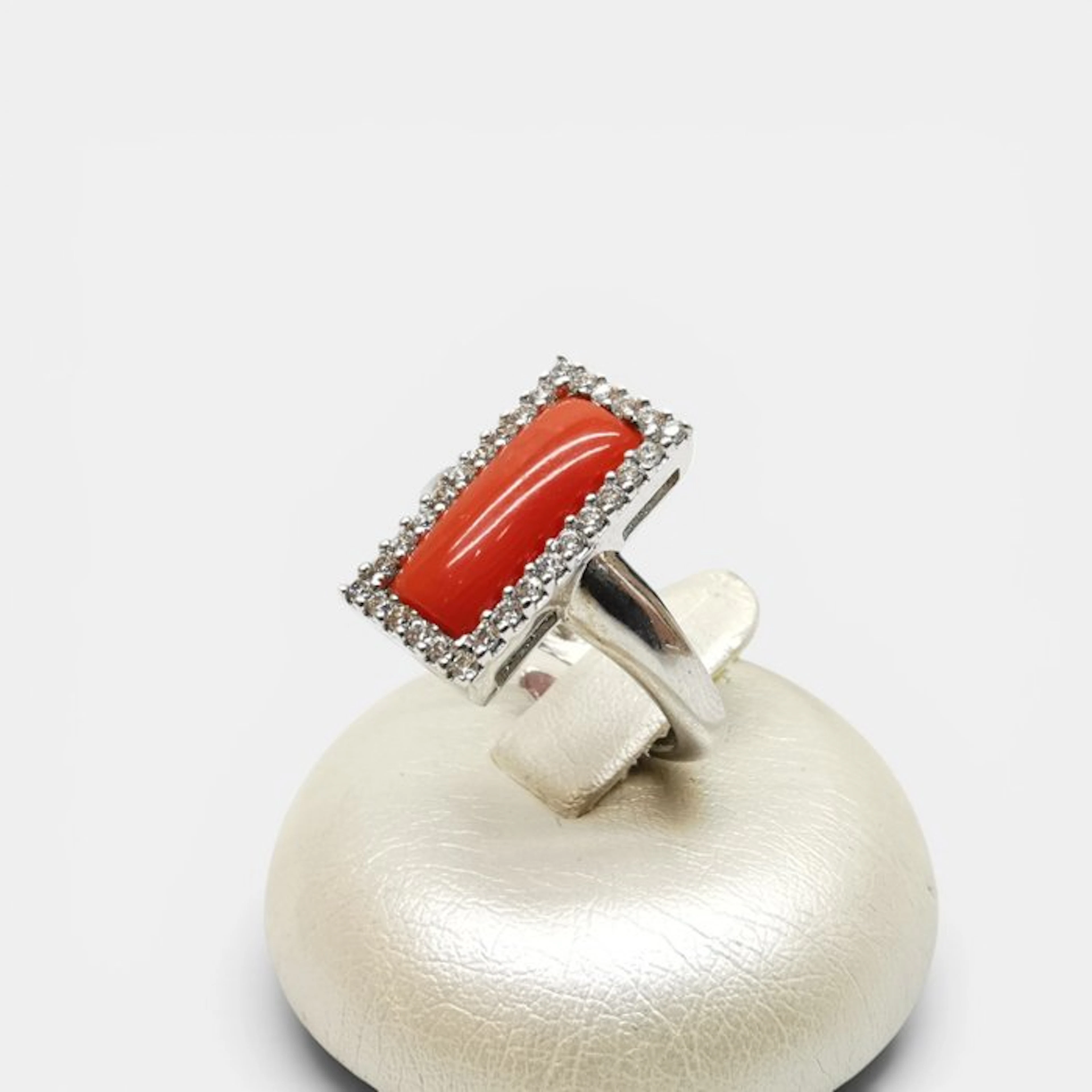 Coral - Sterling Silver 925 - Ring - Italian Craftsmanship