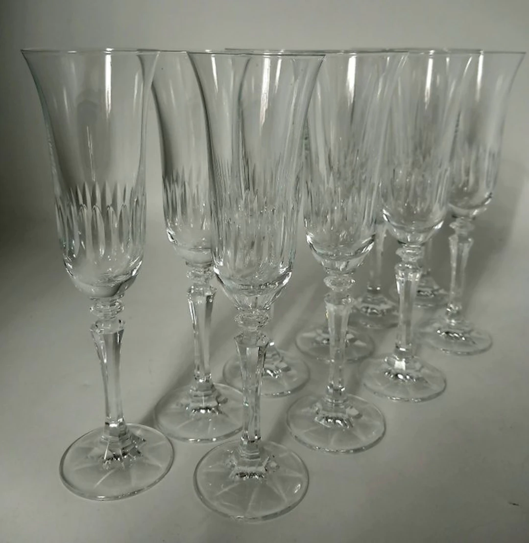 Drinking service (10) - Crystal - Belle Époque flute