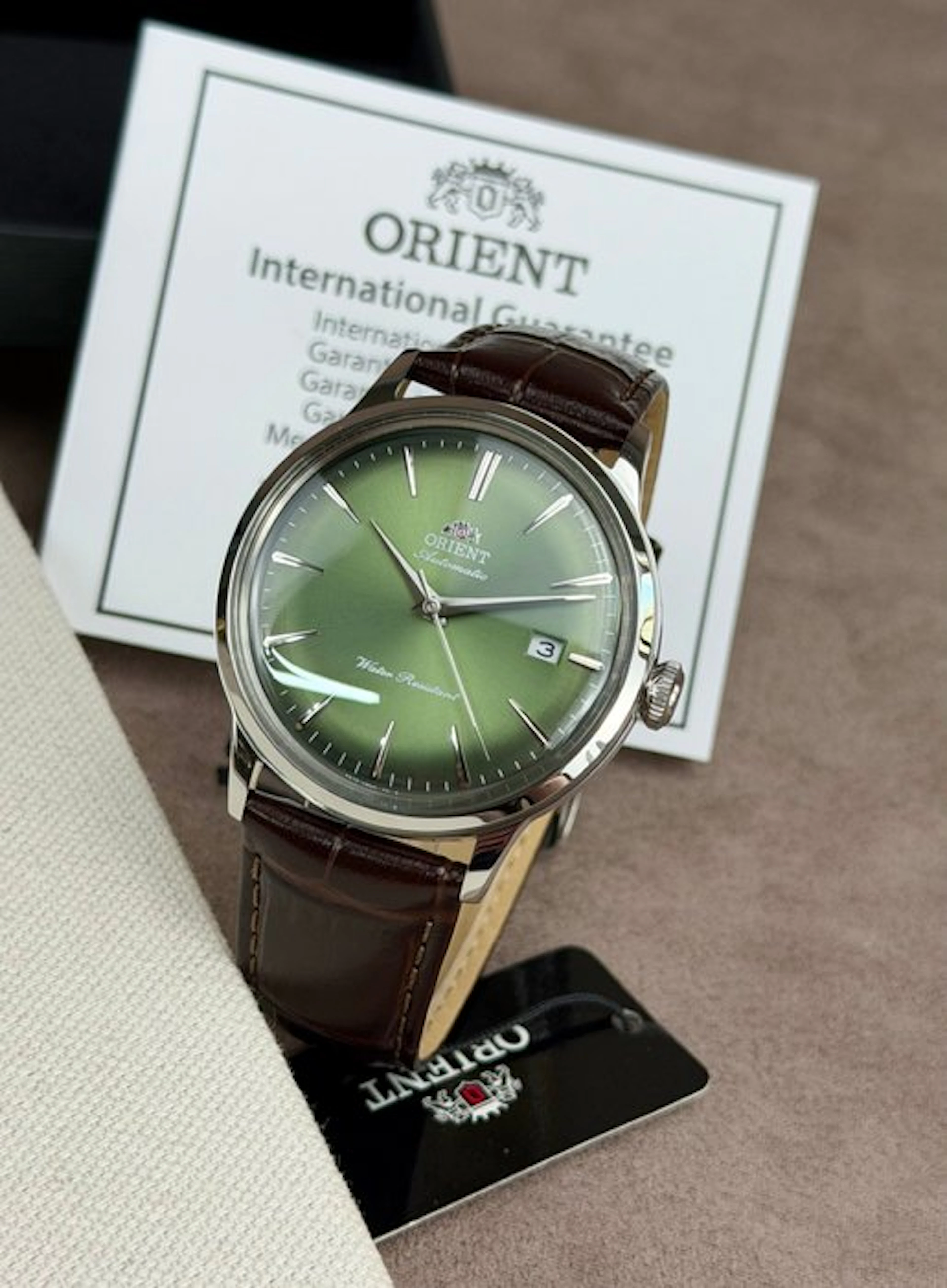 Orient - Bambino Date Automatic Green - No reserve price...