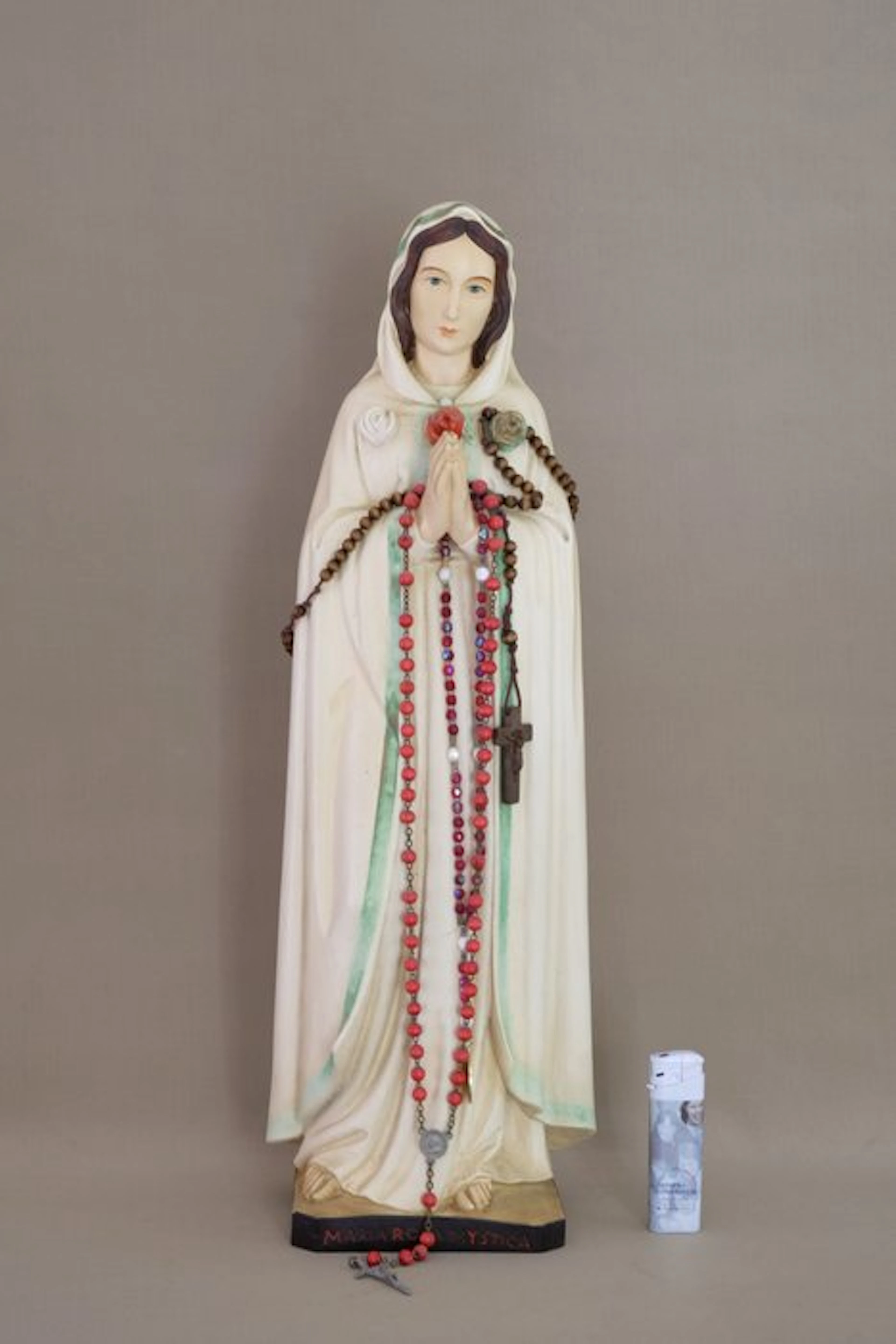 Statue, Maria Rosa Mystica - 47 cm - Resin - 1989
