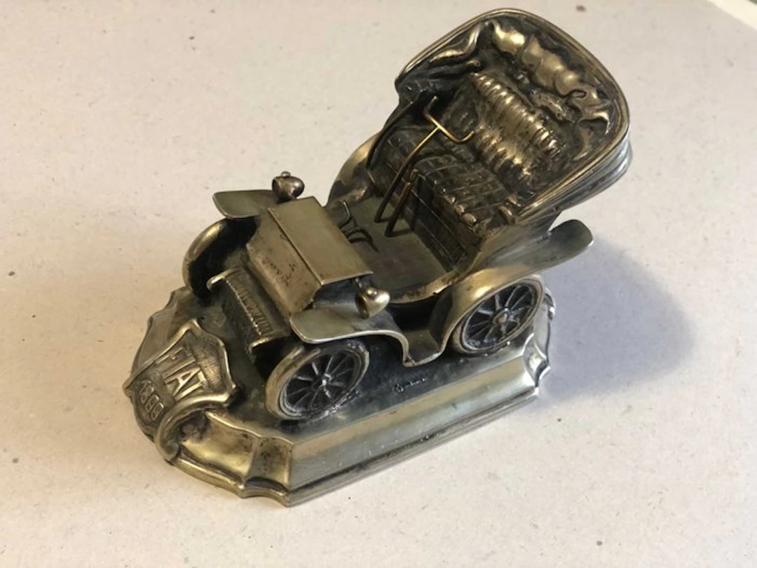 Modellino da Collezione Fiat 3 ½ HP (1899) in Argento 800...