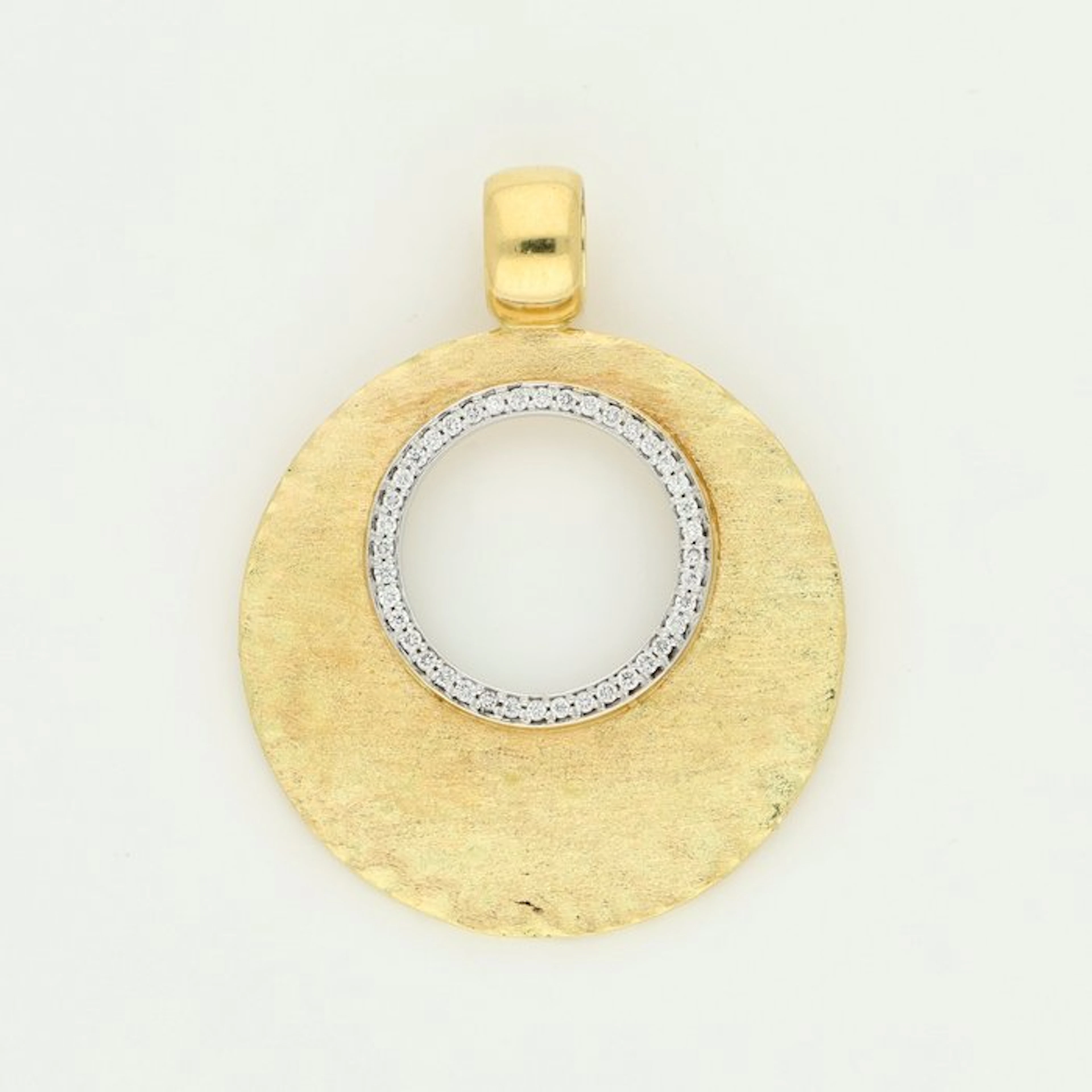 Pendant - 18 kt. Yellow gold, White gold Diamond (Natural)