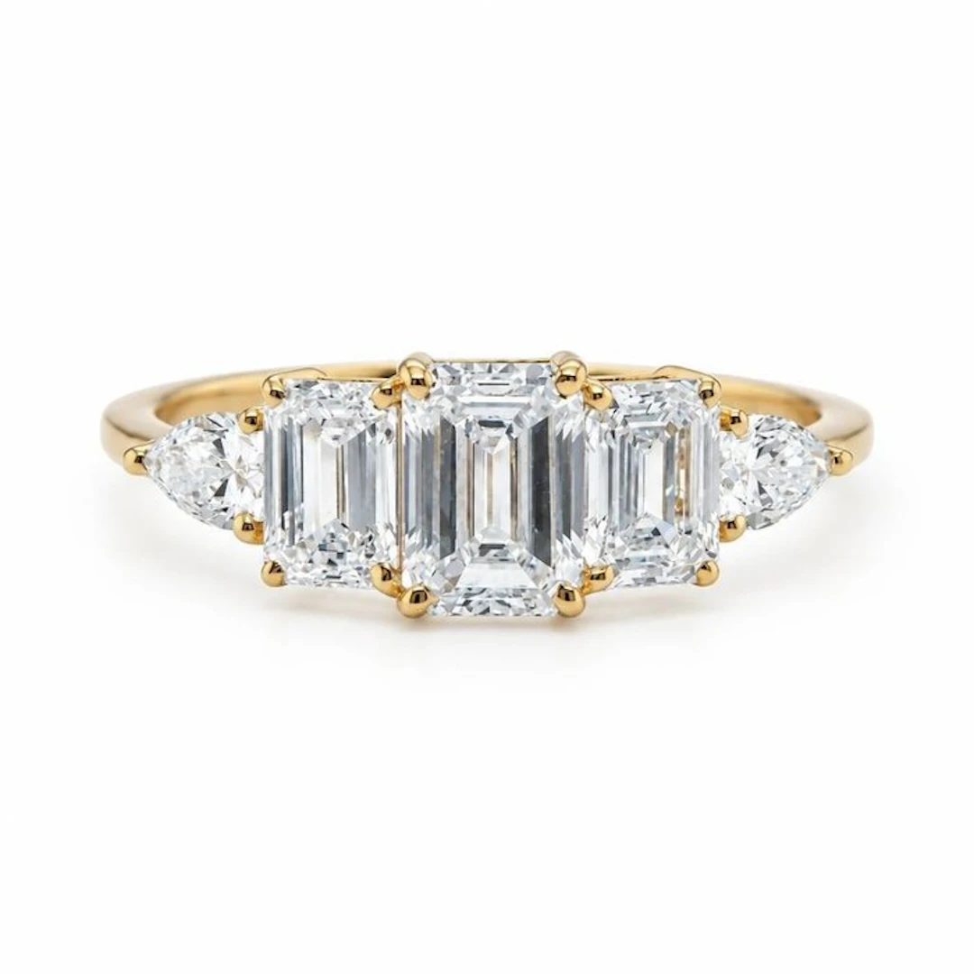 No reserve price - Ring - 14 kt. Yellow gold - 2.19ct. tw. Diamond (Lab-grown)