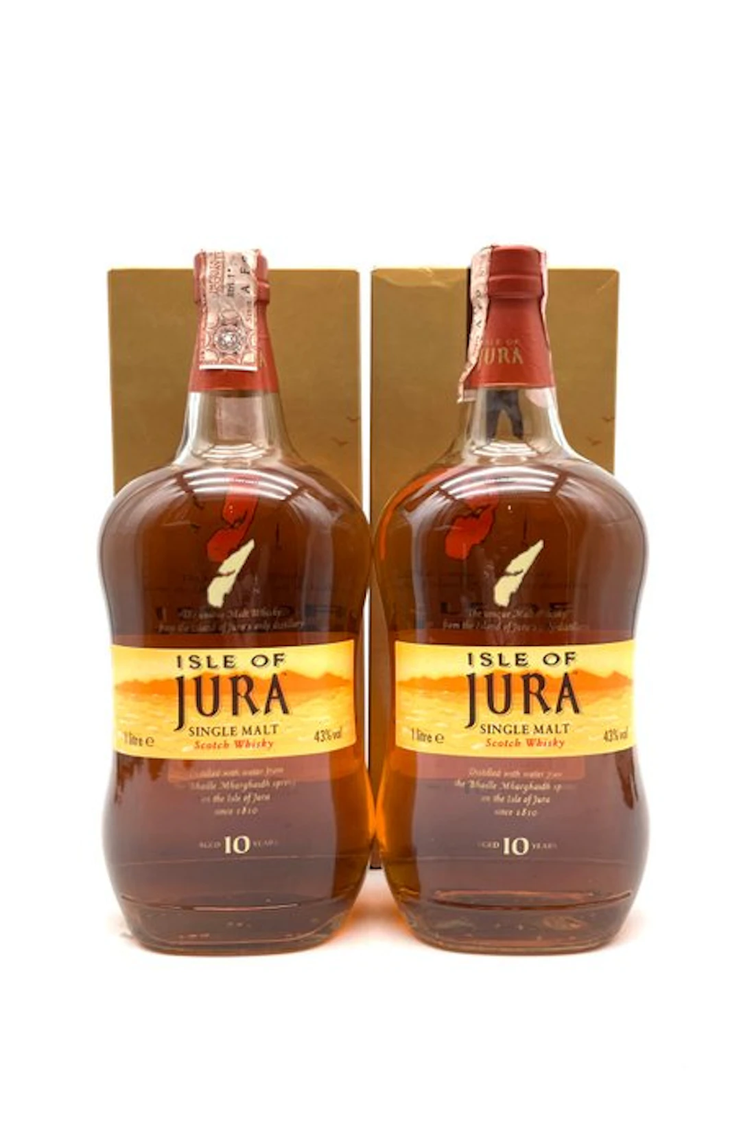 Isle of Jura 10 years old - b. 1990s - 1 Litre - 2 bottles