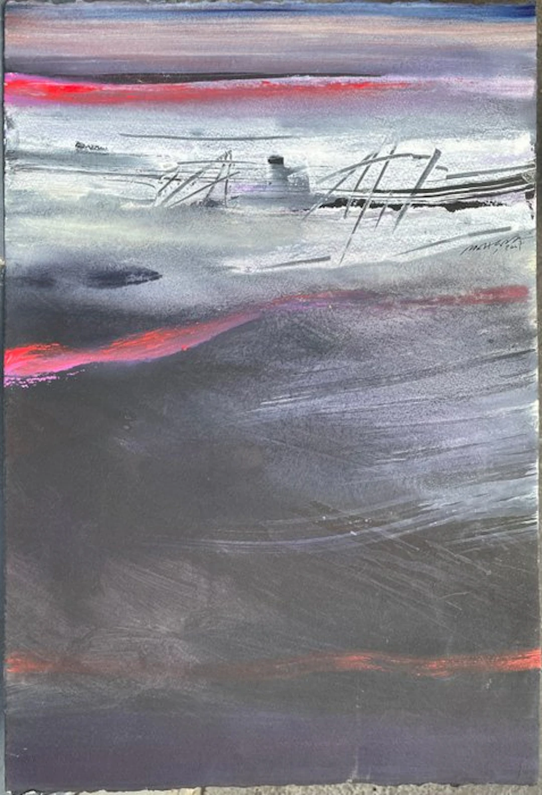 Julius Baltazar (1949) - Lumière Apatride (2007) - Composition abstraite.