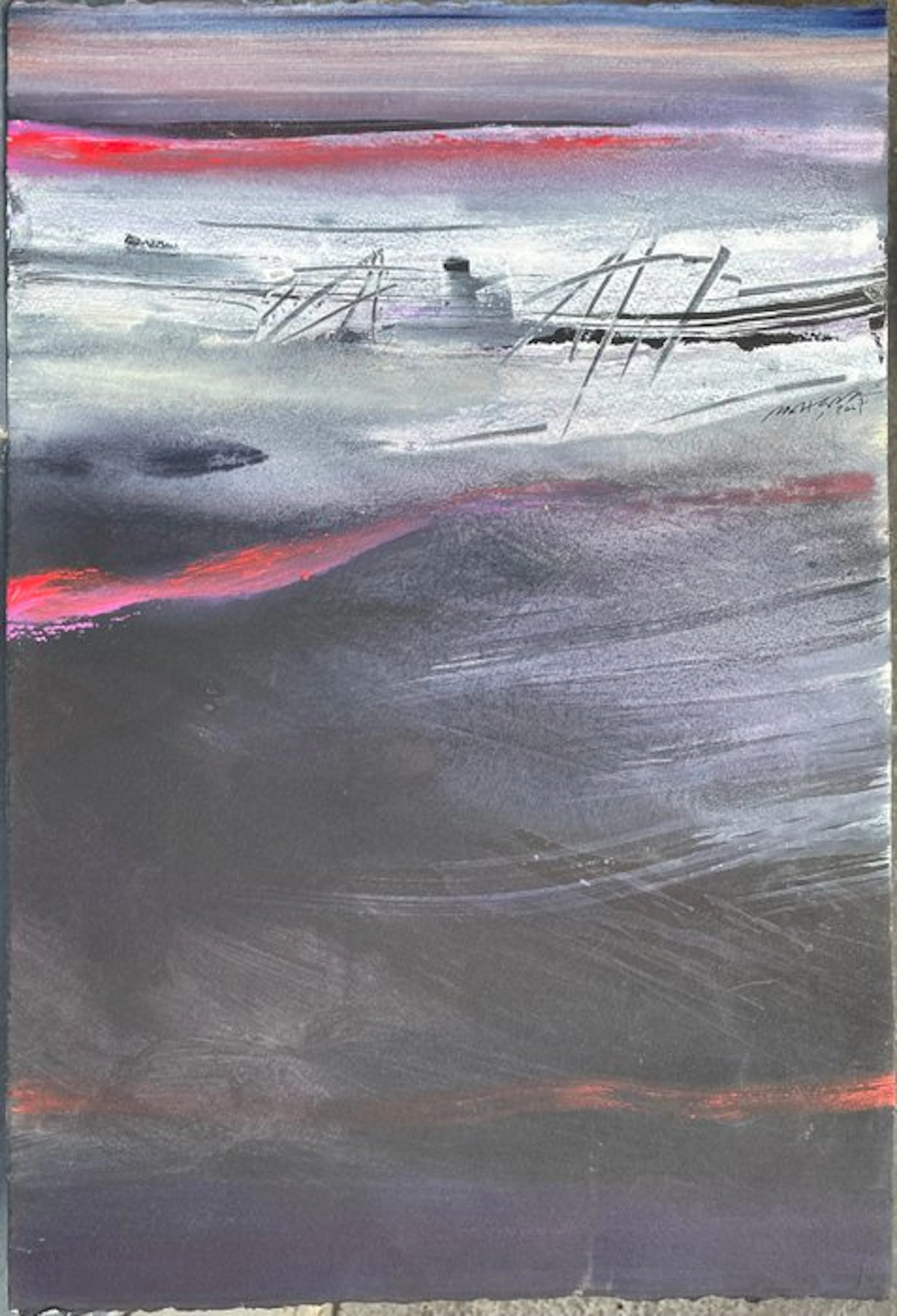 Julius Baltazar (1949) - Lumière Apatride (2007) - Composition abstraite.