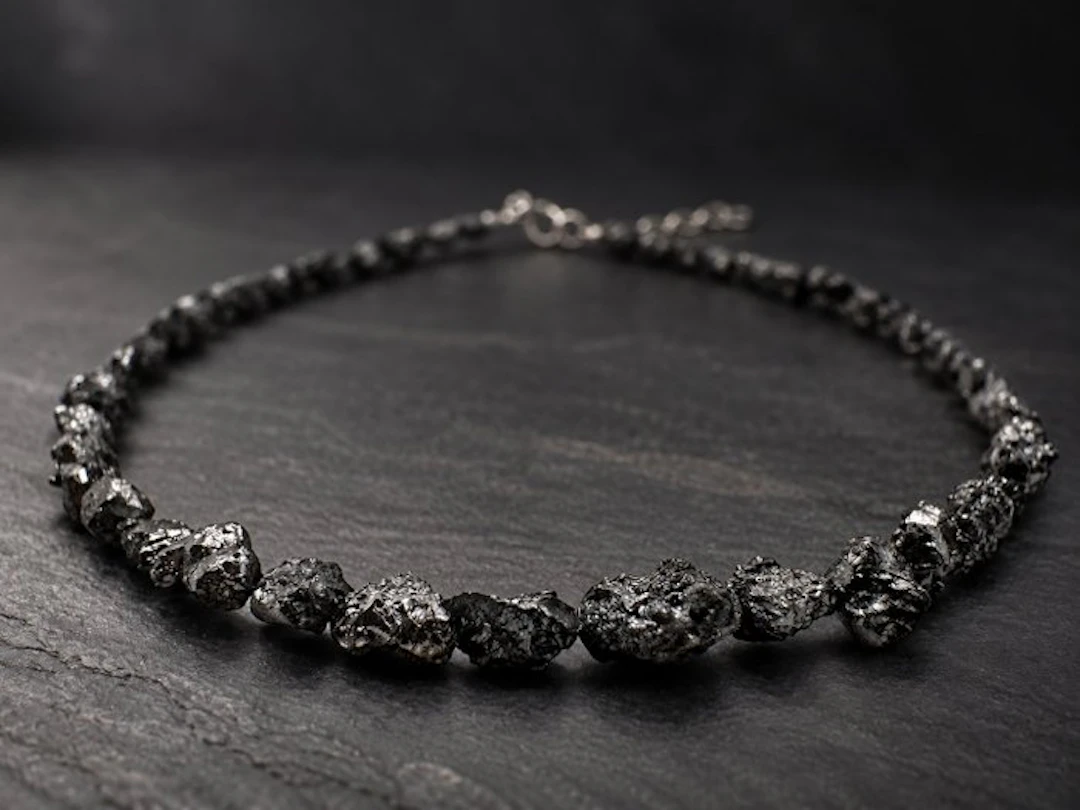 Black rough diamond - Bracelet - South Africa 925 silver