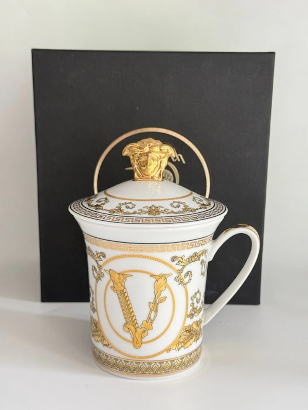 Rosenthal - Versace - Mug - VIRTUS GALA White mug with...