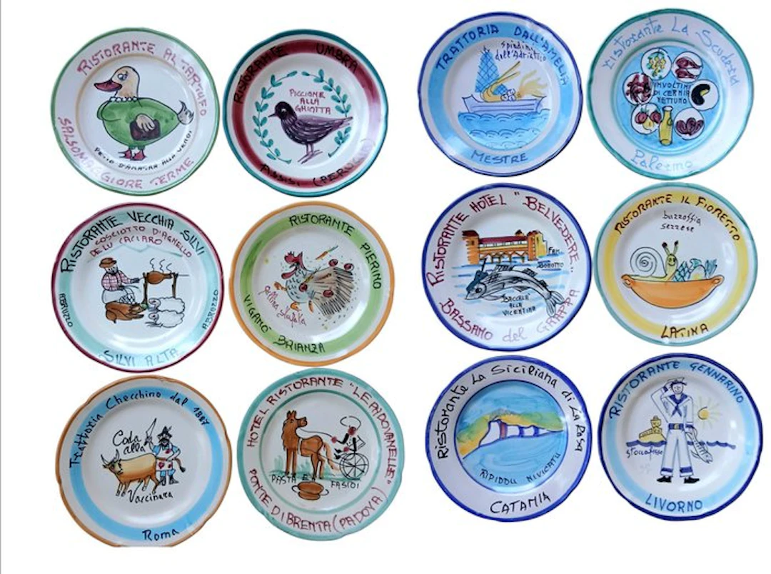 Buon Ricordo - Ceramica Vietri Mare - Dish (12) - Ceramic...