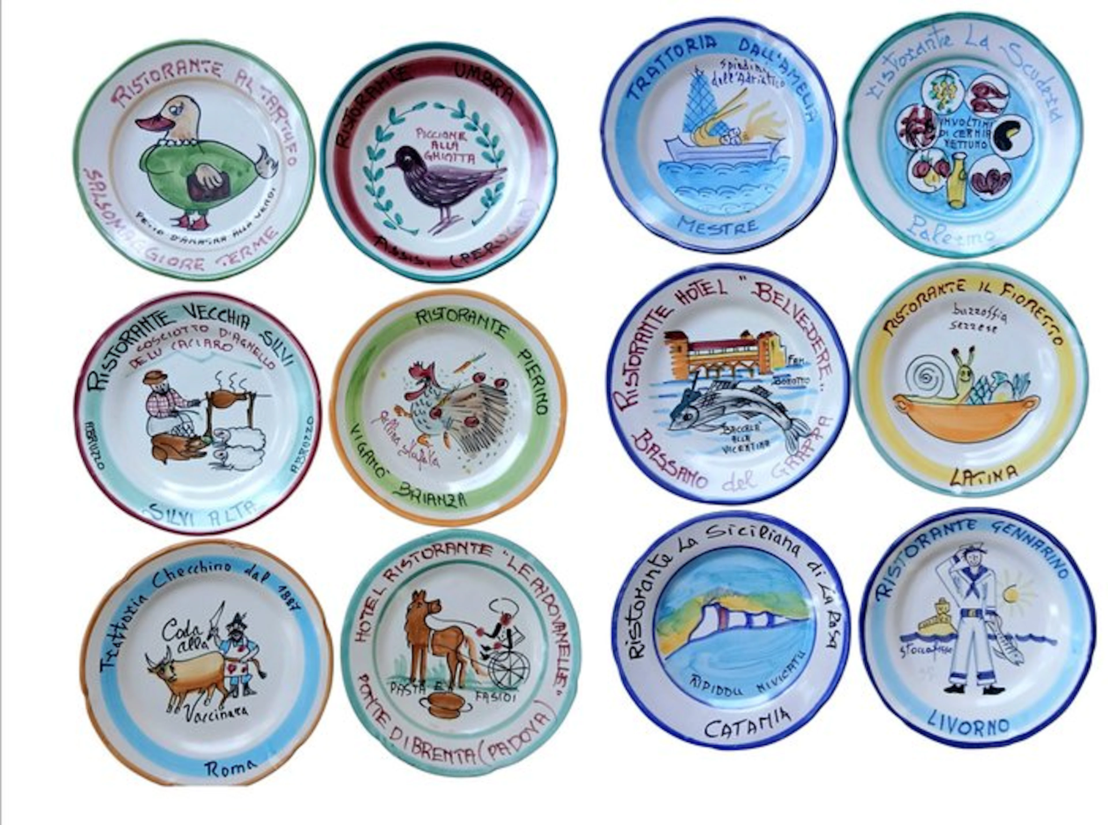 Buon Ricordo - Ceramica Vietri Mare - Dish (12) - Ceramic...