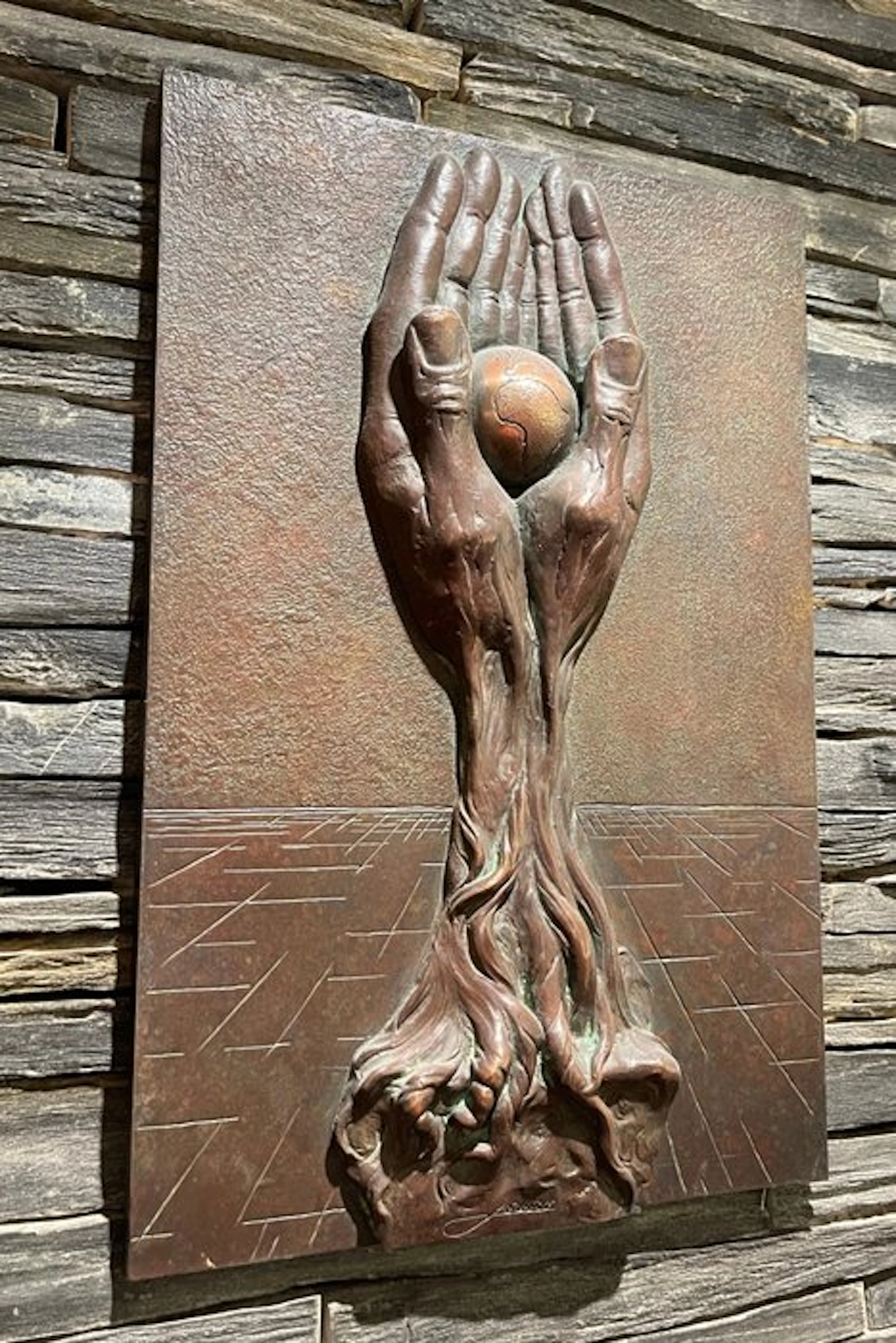 Lorenzo Quinn (1966) - Sculpture, El Árbol de la Vida - 37 cm - Resin, Bronze