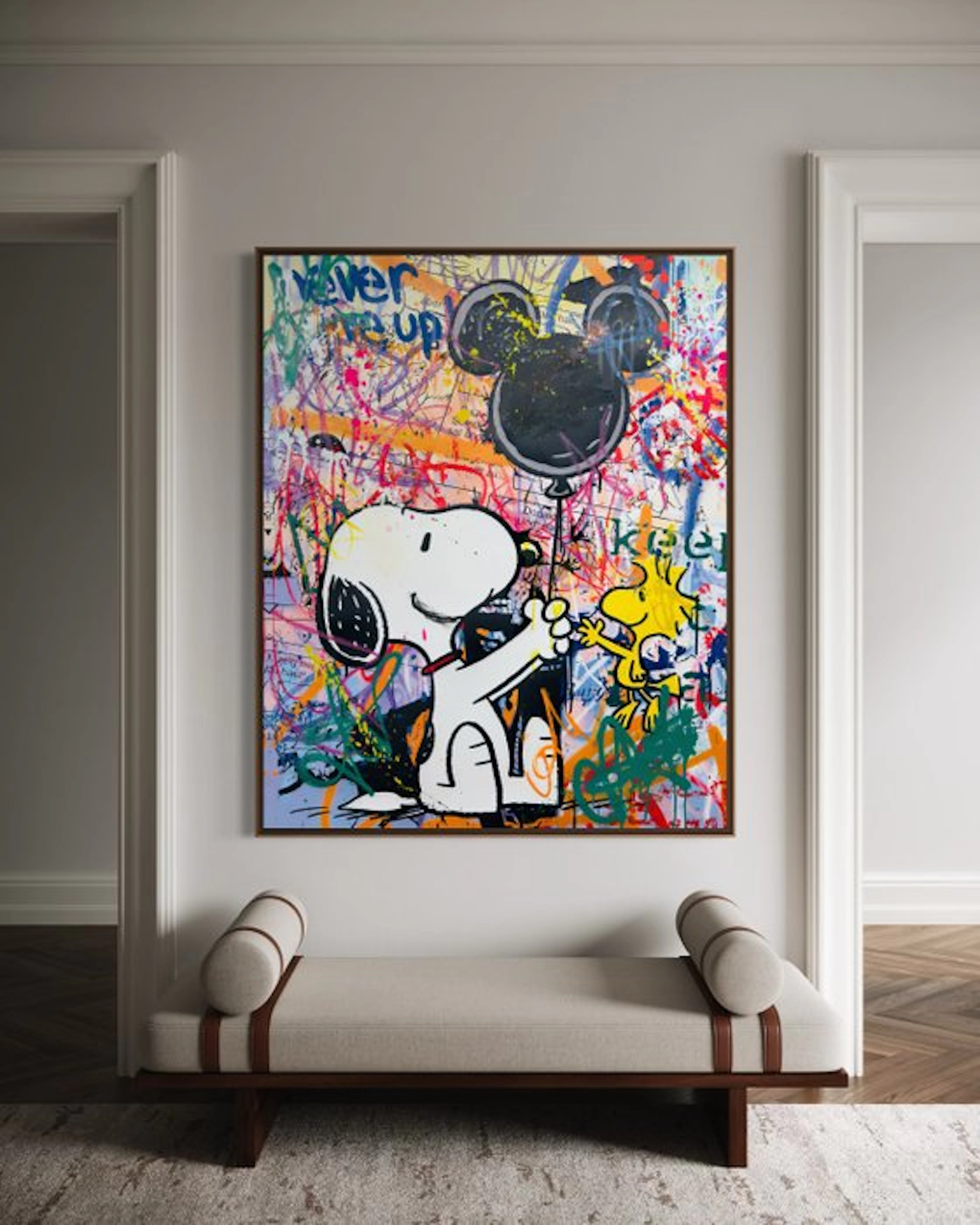 CASPA - Snoopy and Woodstock with Mickey Ballon