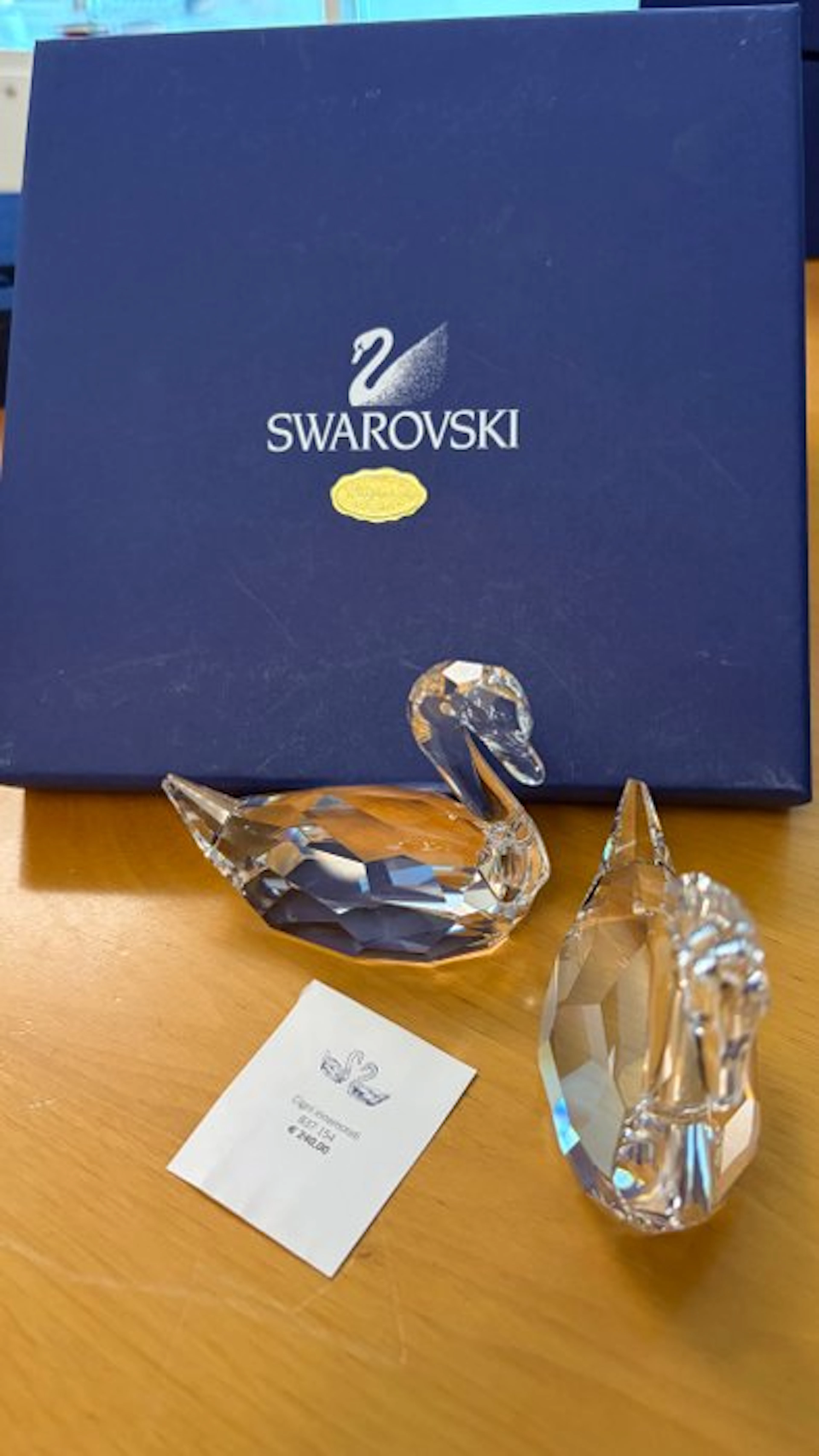 Swarovski - Swarovski - Sculpture, Cigni innamorati - 17.7 cm - Crystal