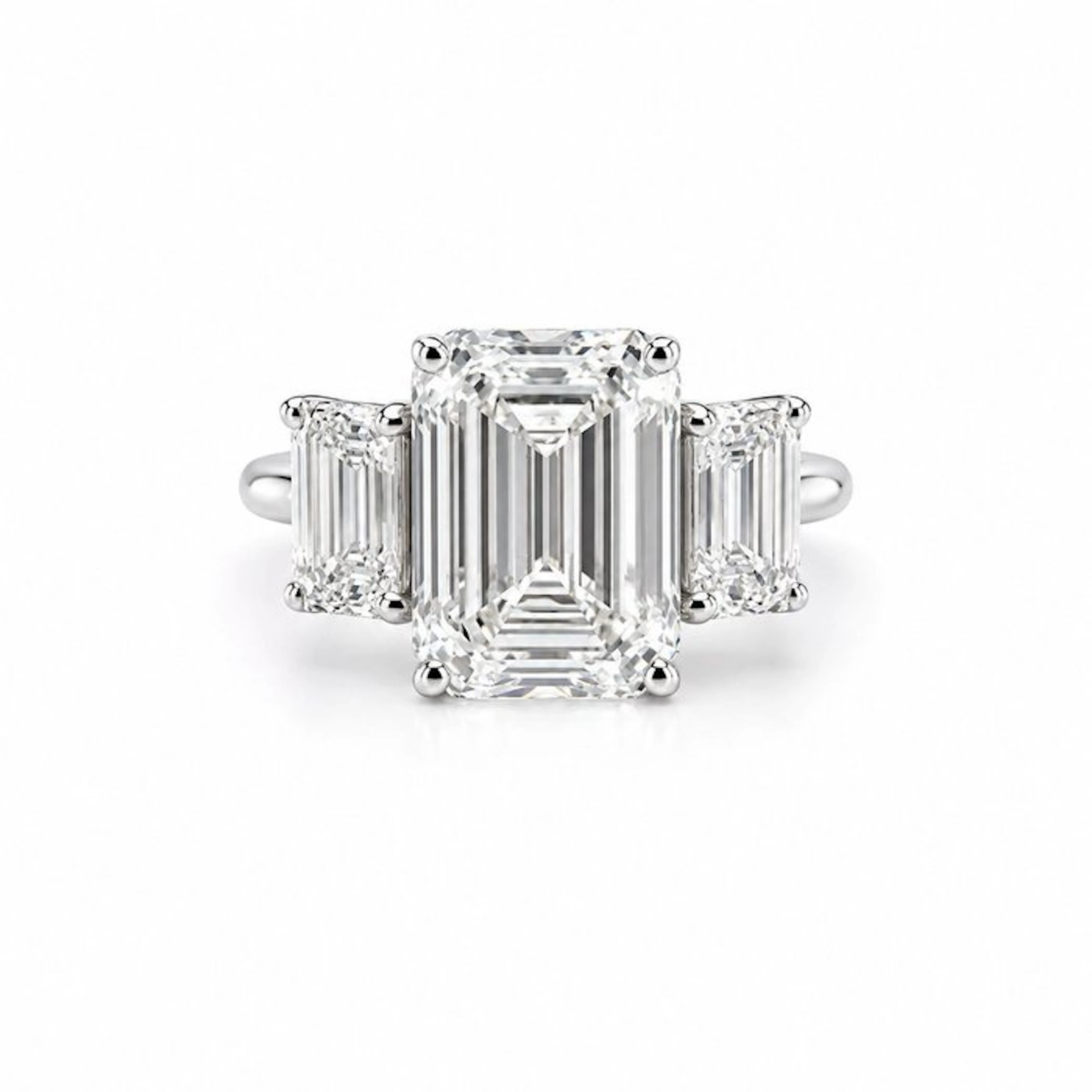 Ring - 14 kt. White gold - 8.27ct. tw. Diamond (Lab-grown) - Diamond