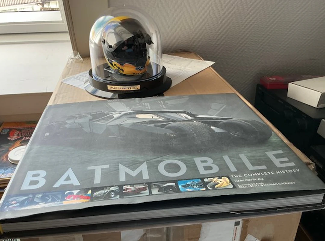 Rare Batman Merchandise - Book & Helmet