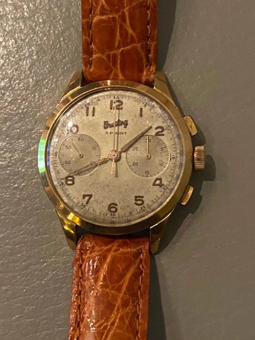 Breitling - 1950s Breitling Sprint Chronograph 18ct...