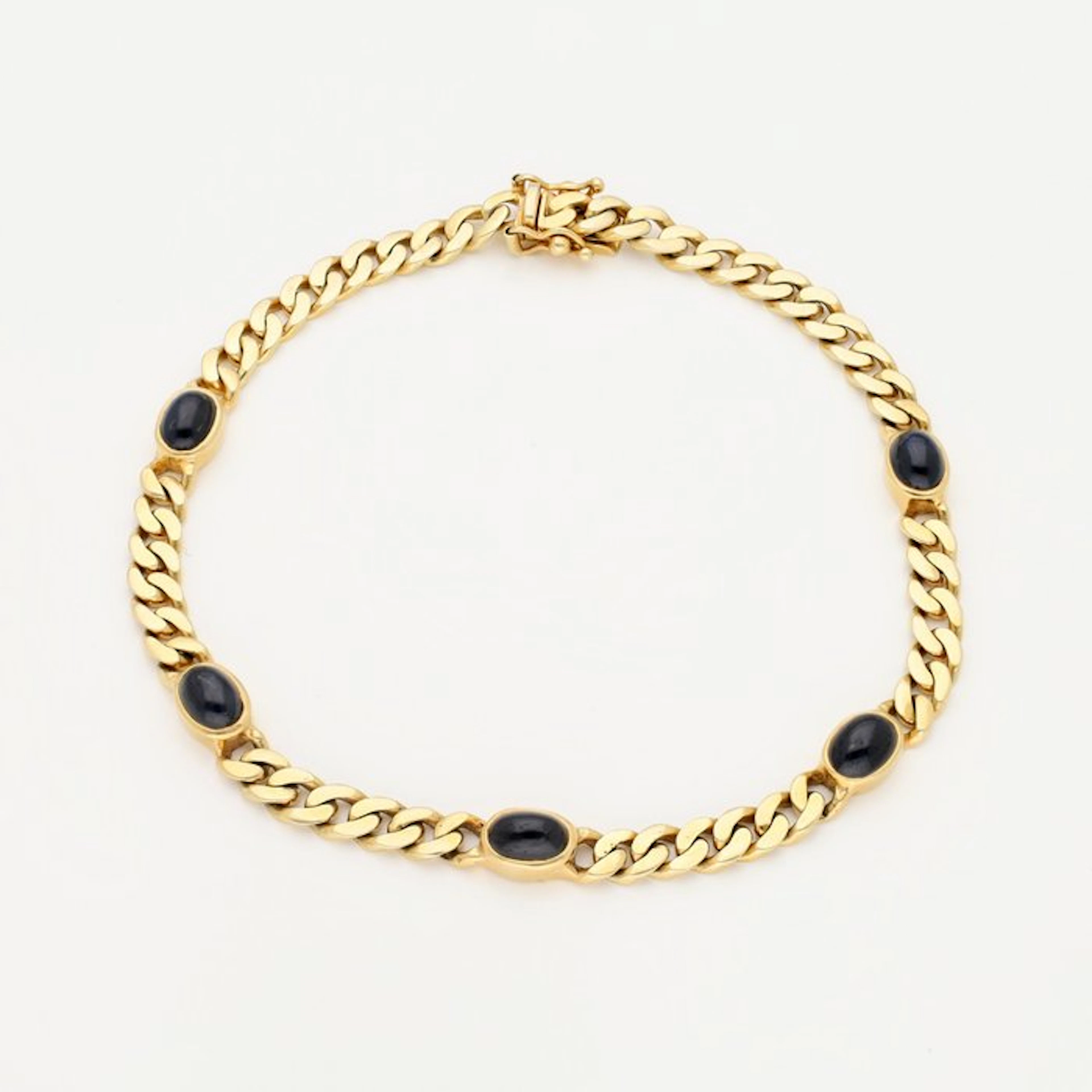 Bracelet - 14 kt. Yellow gold Sapphire