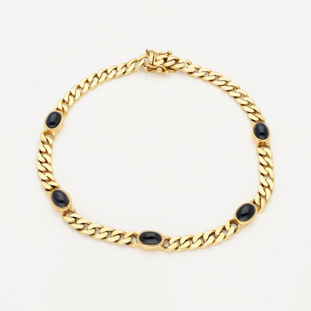 Bracelet - 14 kt. Yellow gold Sapphire