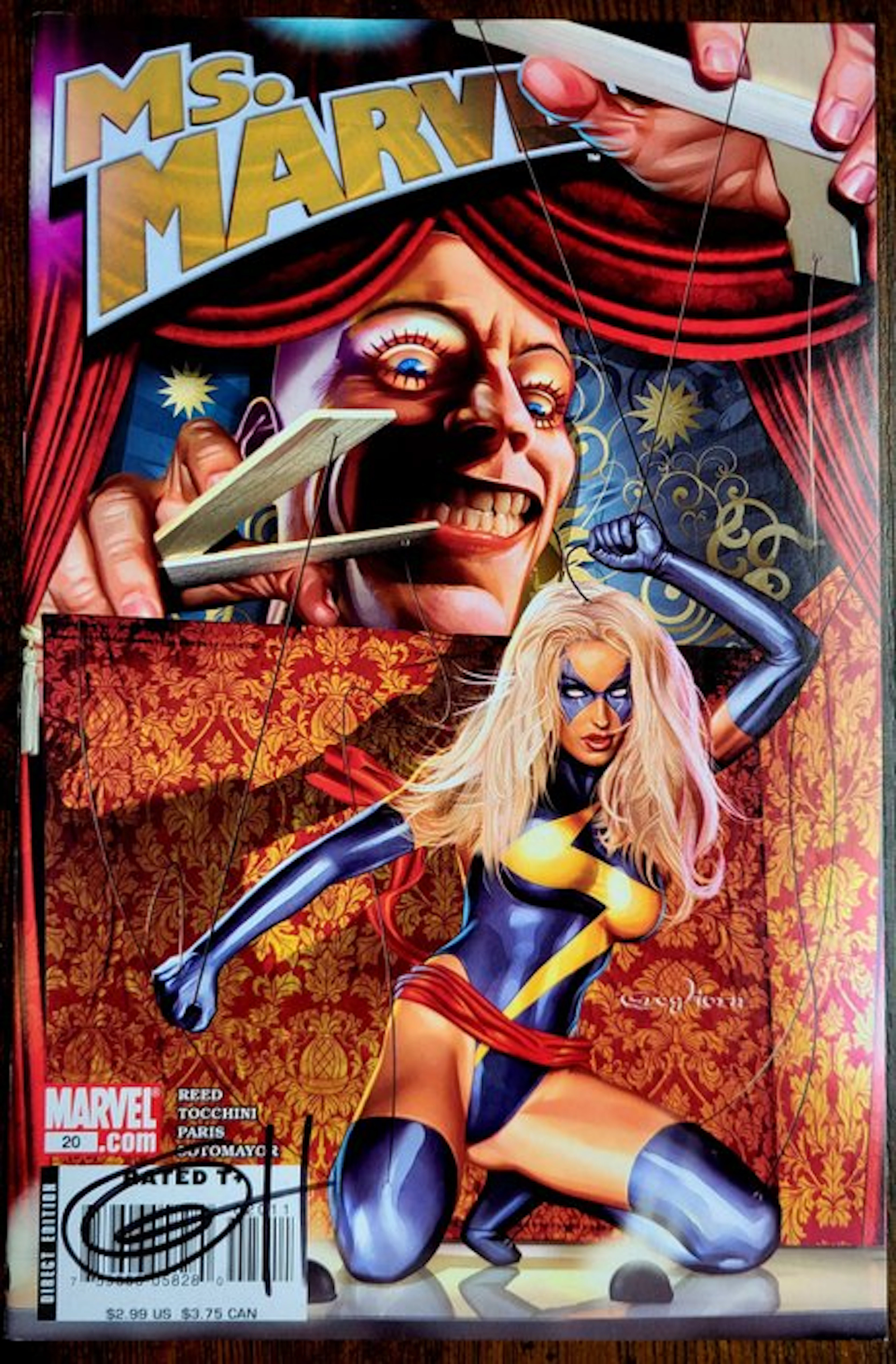 Ms. Marvel #20 - Signed by Greg Horn + COA and POA - 1...