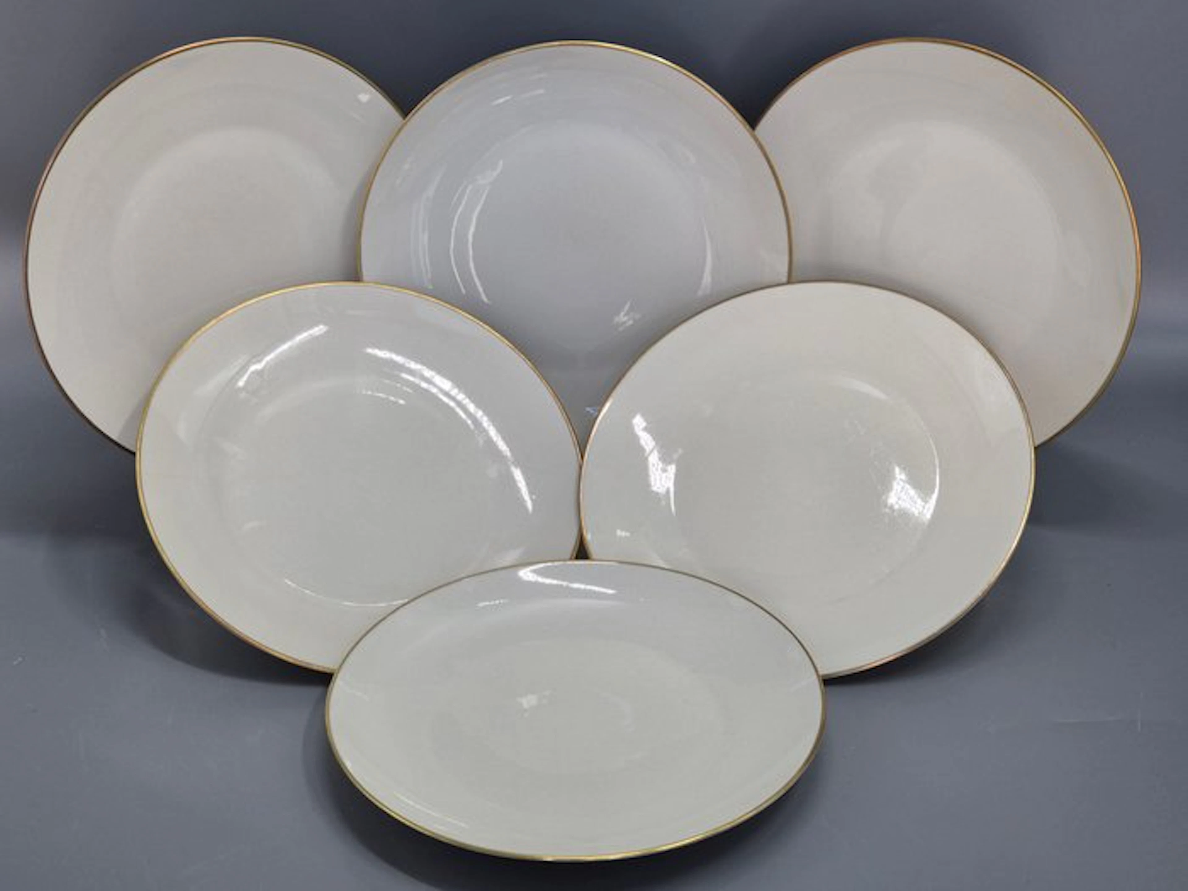 Seltmann Weiden Porzellan Teller Set 6-teilig Goldrand - Dinner set - Porcelain