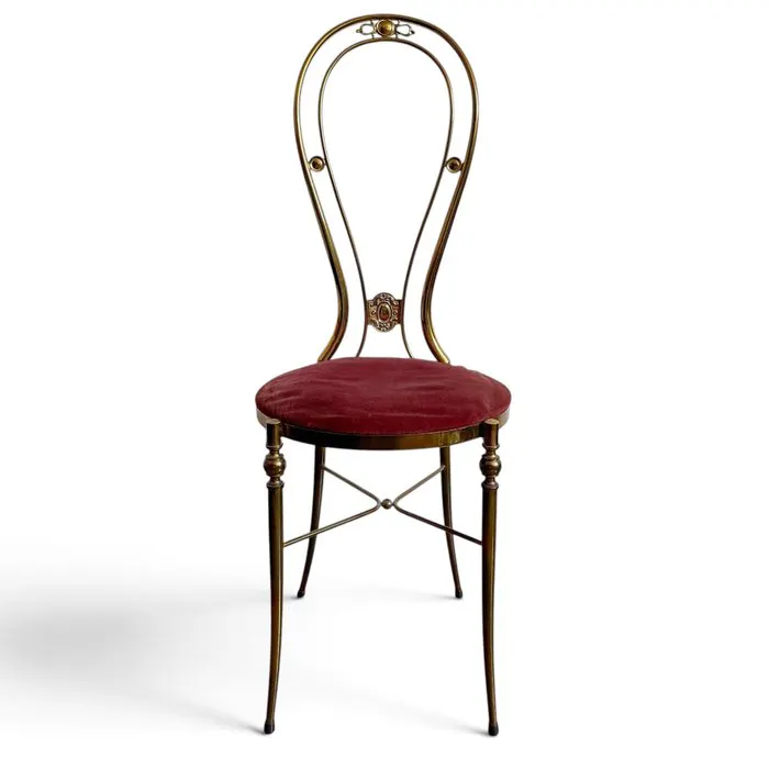 Chair - Brass - Italian brass chair