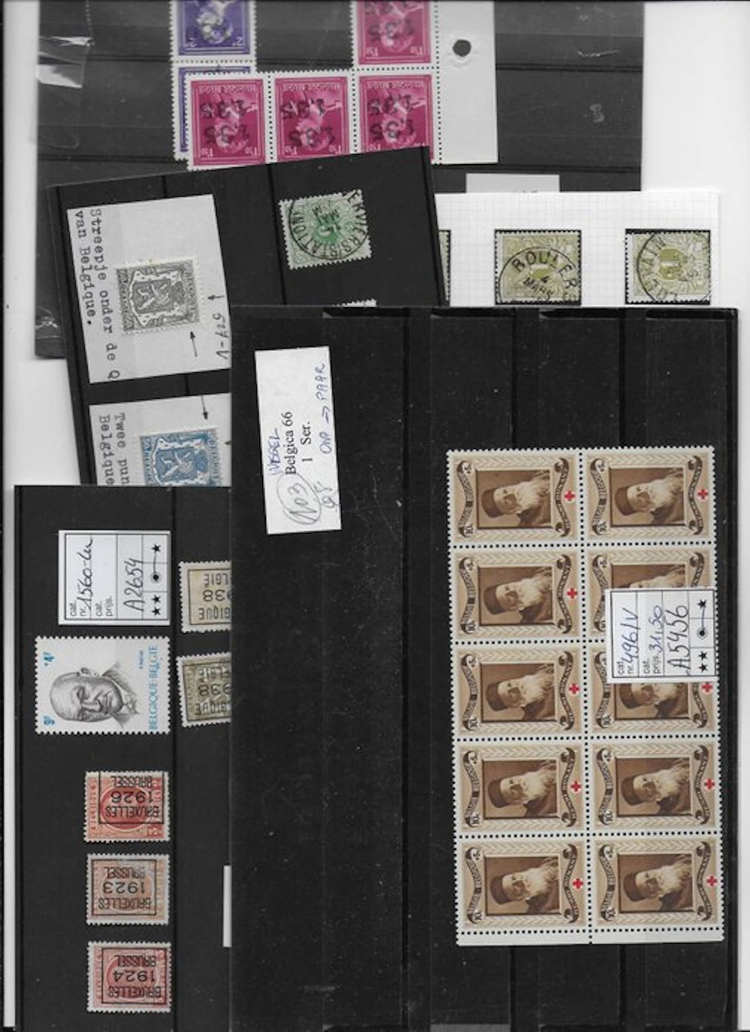 Belgium 1880/1950 - Composition with varieties and curiosities