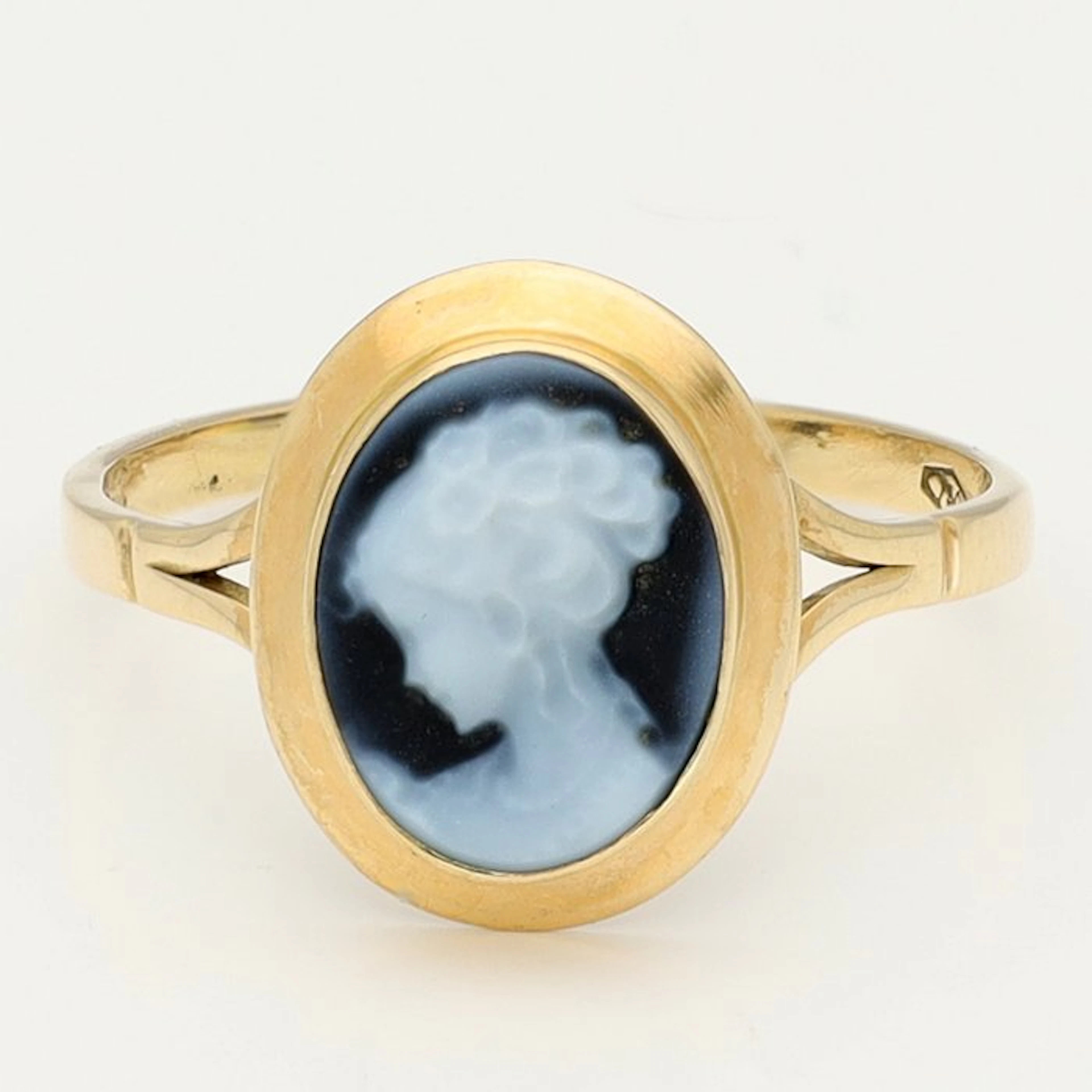 No reserve price - Ring - 18 kt. Yellow gold - cameo