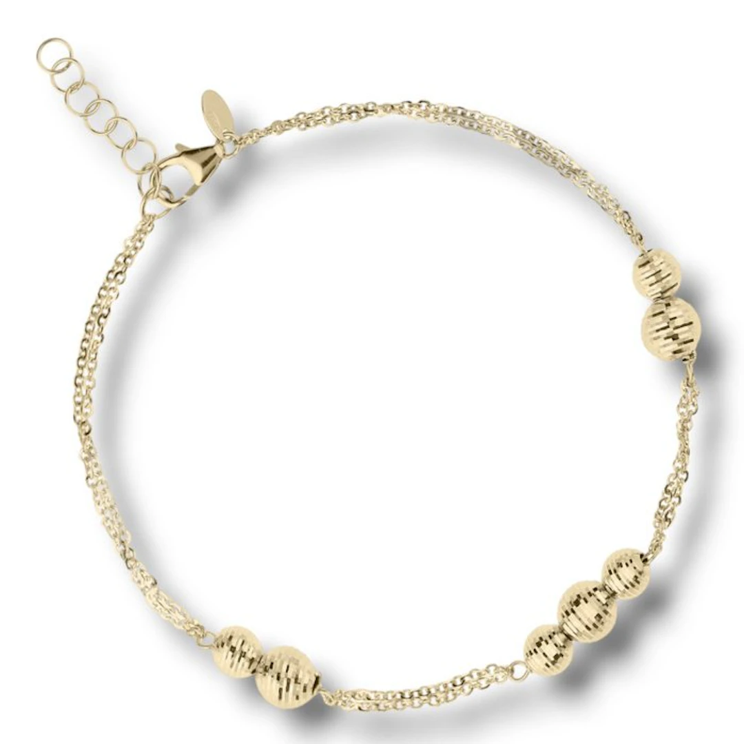 Bracelet - 18 kt. Yellow gold - Chain with spheres 3g