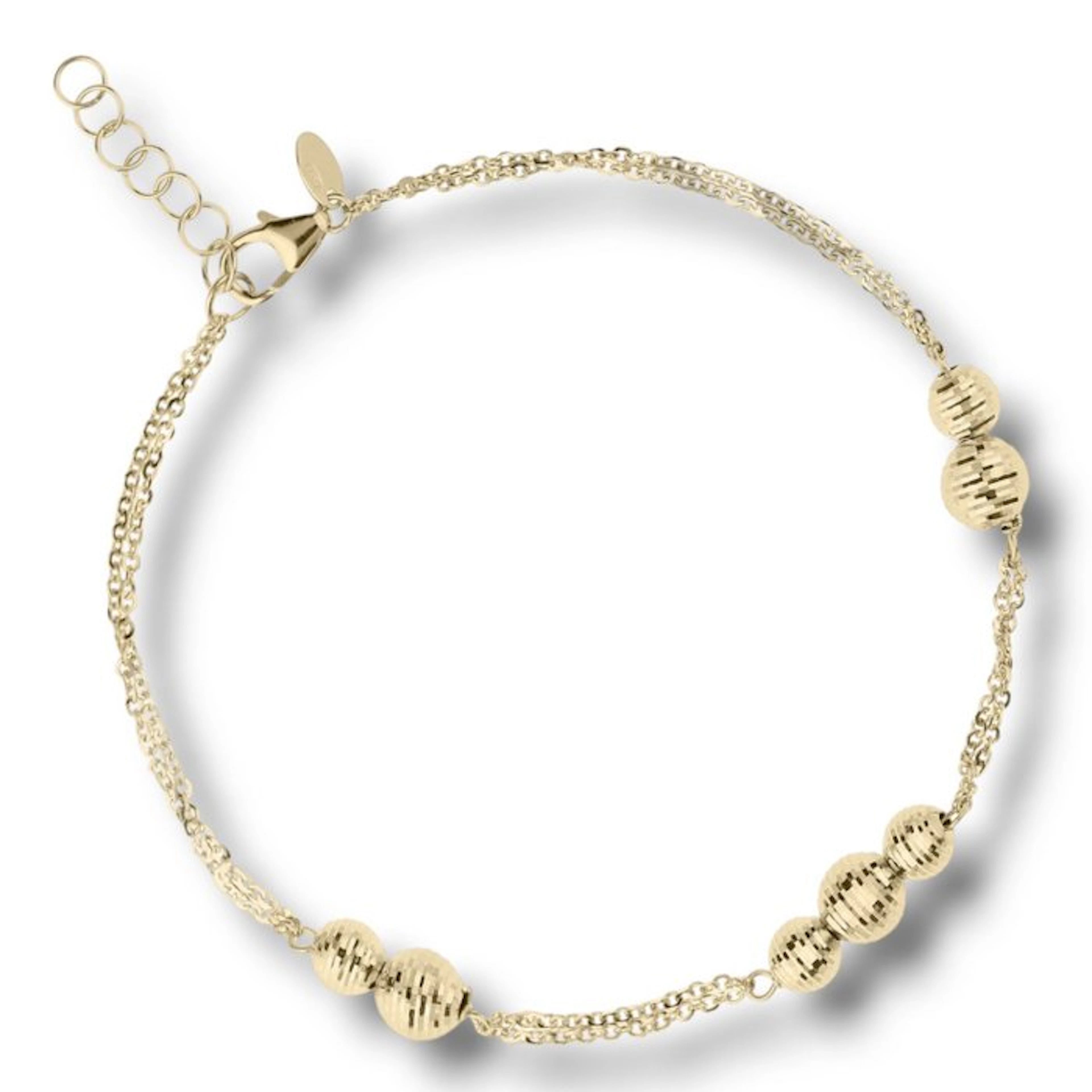 Bracelet - 18 kt. Yellow gold - Chain with spheres 3g