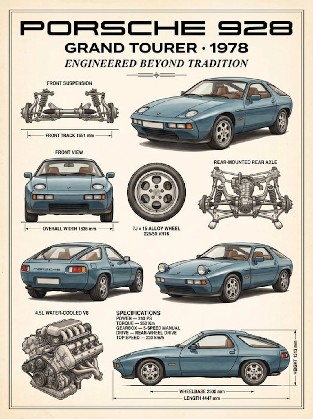 Shmidt.Art - Porsche - Porsche 928 Grand Tourer 1978 - 2020s