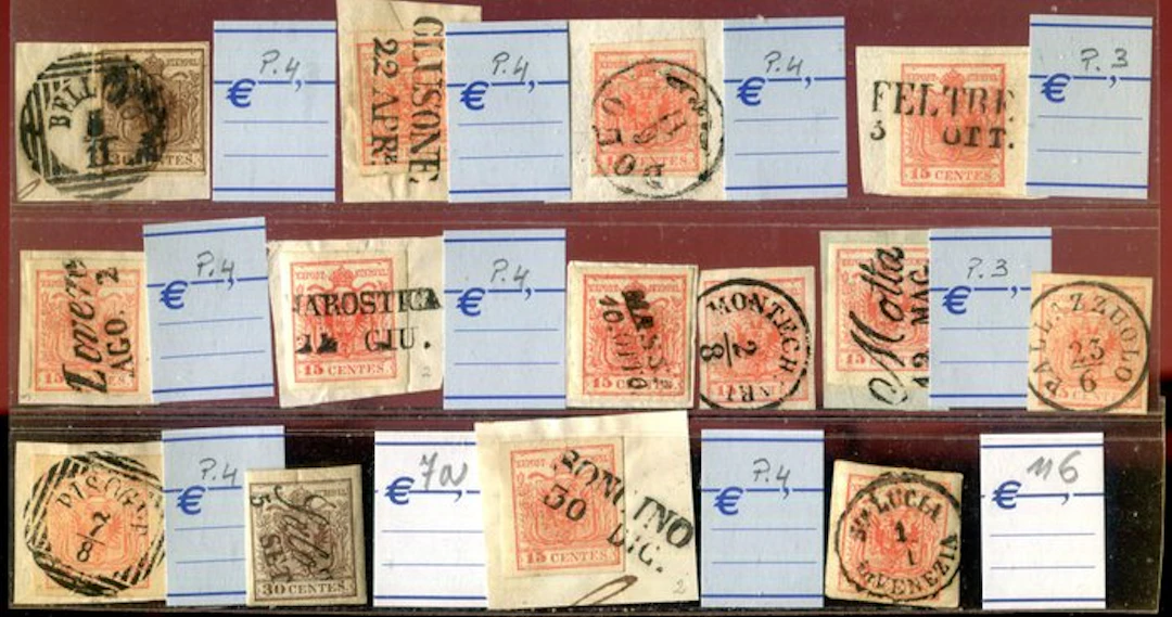 Italian Ancient States - Lombardo Veneto 1850 - Bell's set of annuli