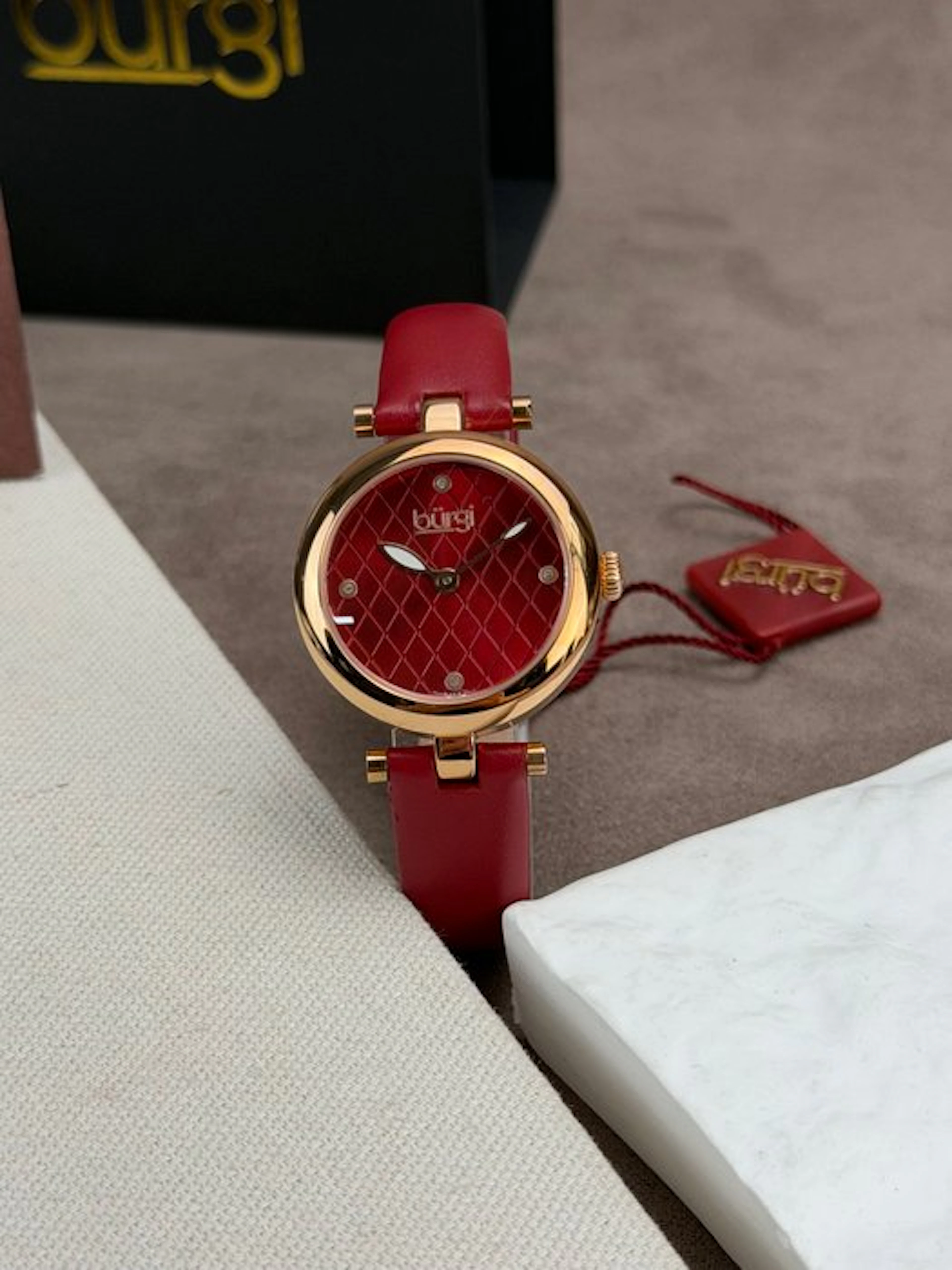 Burgi - Diamond Red Dial - No reserve price - BUR196RD - Women - 2020-2025