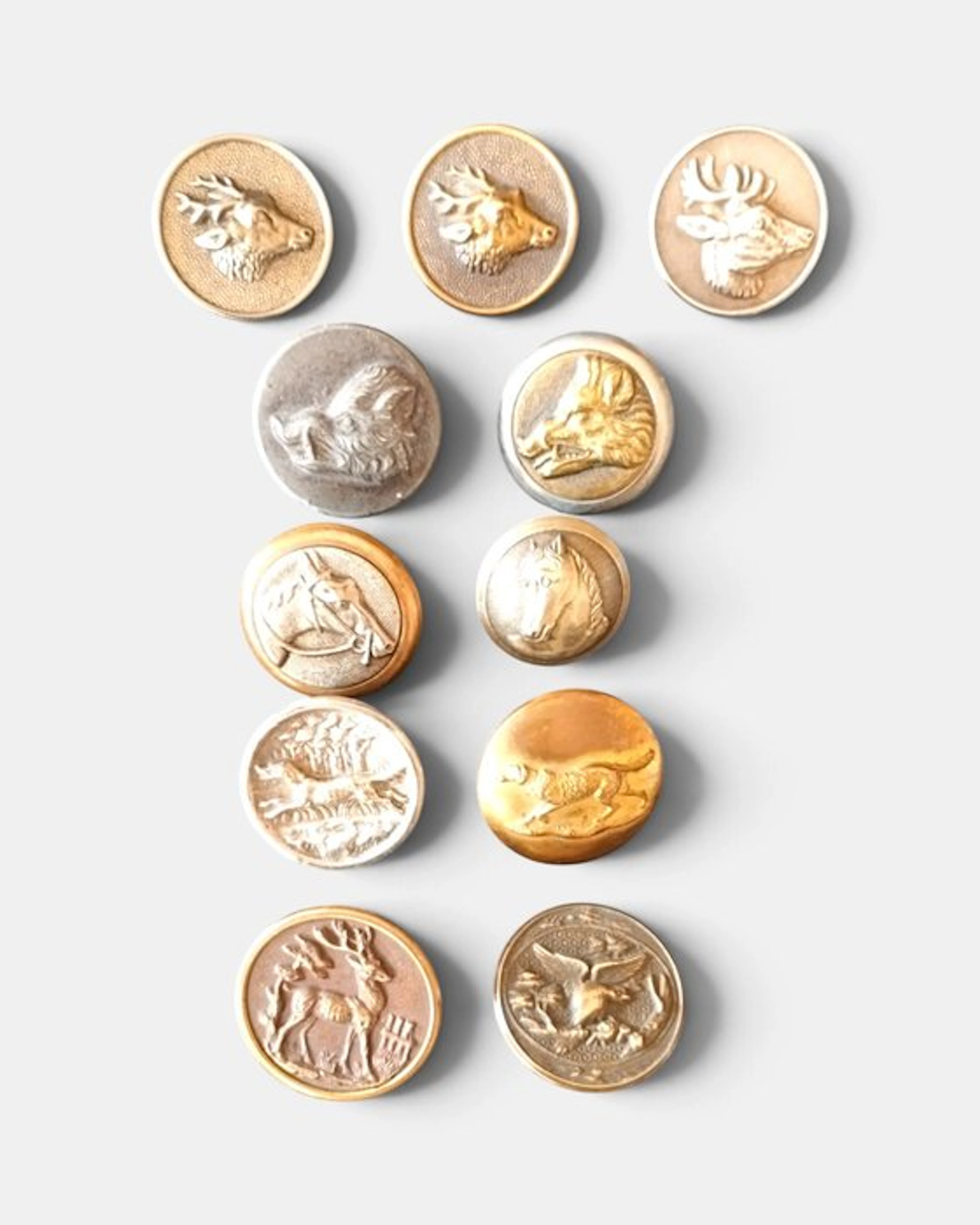 Figurehead - Boutons de venerie (11) - Brass - iron