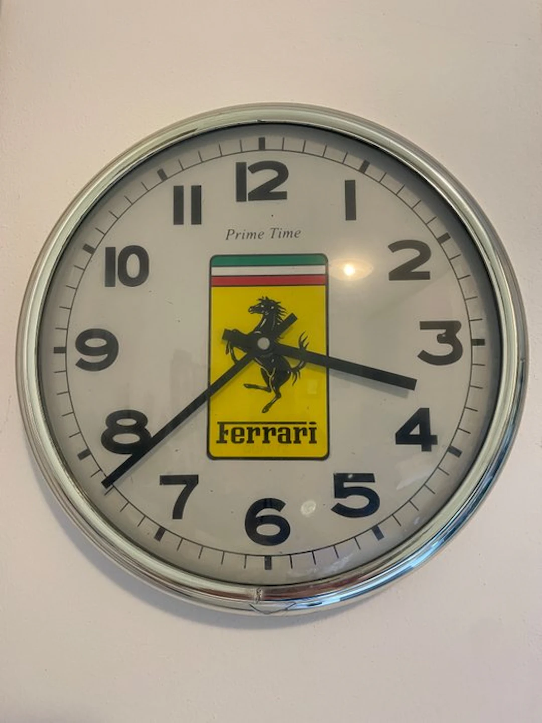 vintage wall clock - Ferrari - Prime Time - 1980