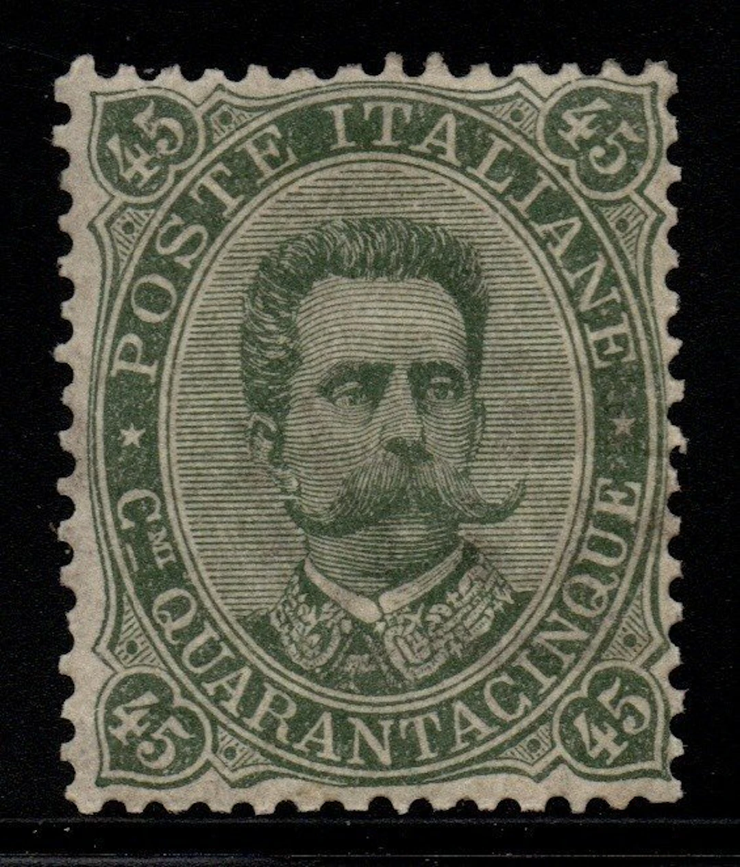 Italy Kingdom 1889 - 45c olive green “Umberto I”