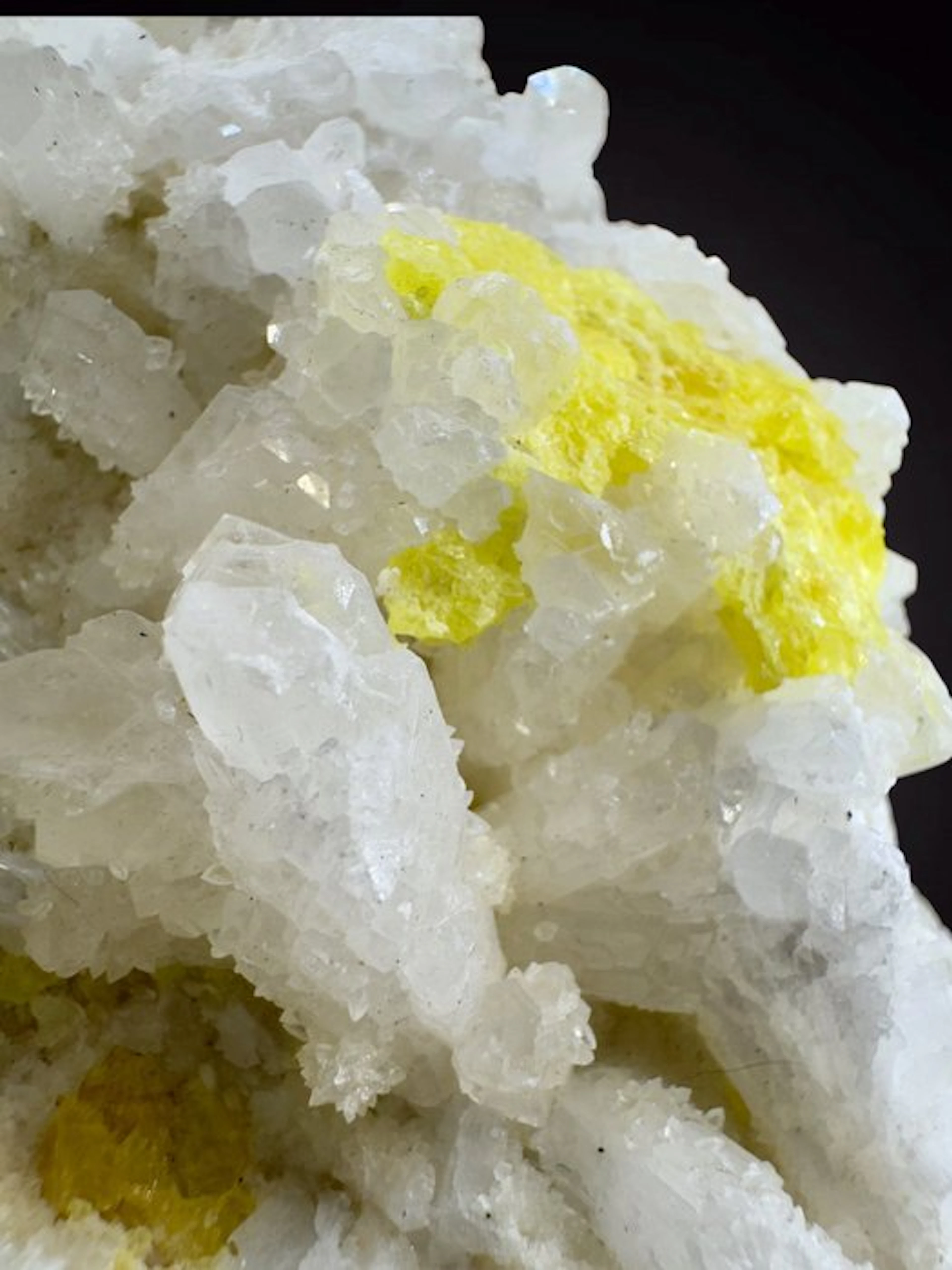 Luminous Celestina on sulfur formerly from a private...