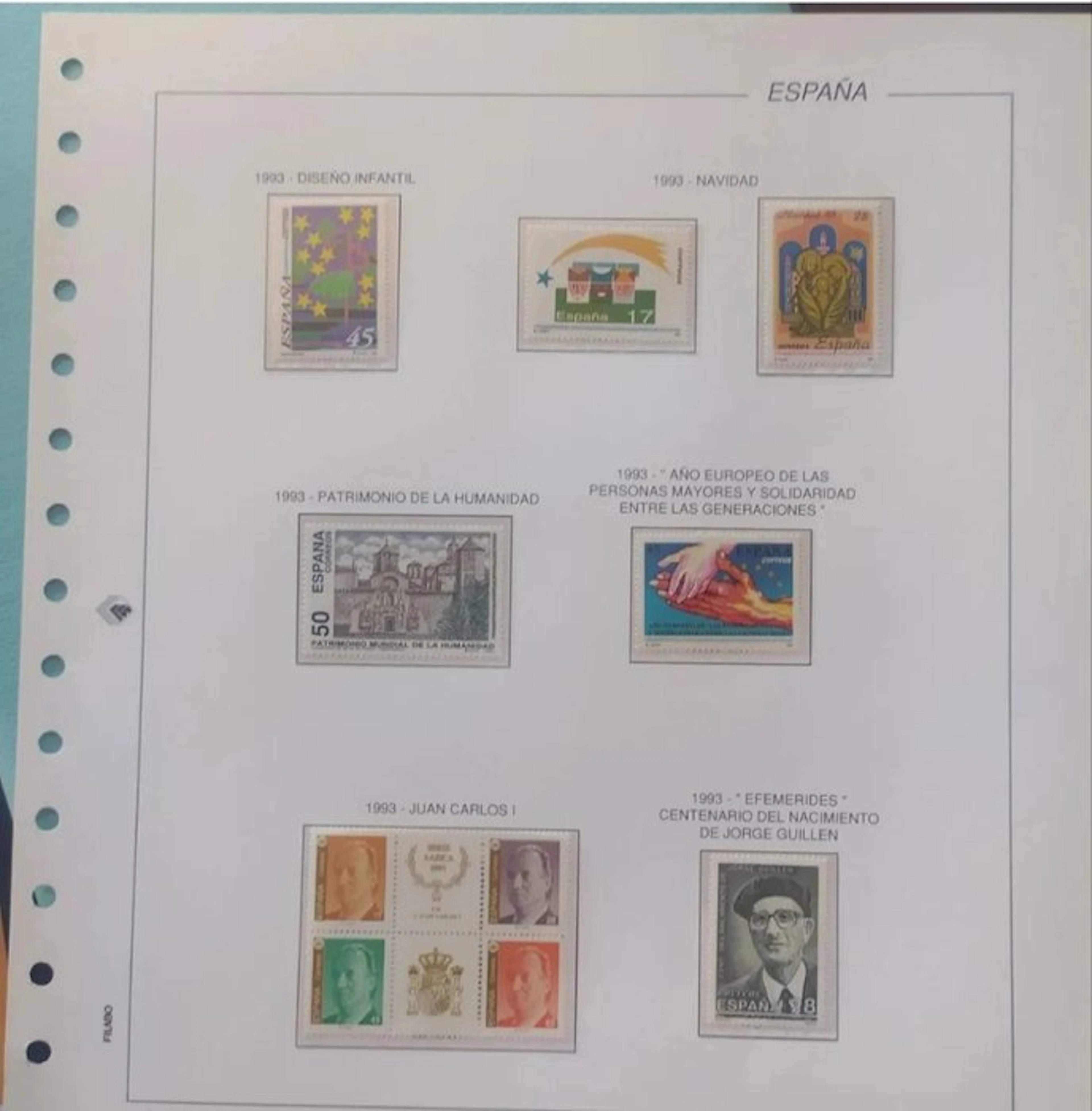 Spain 1992/2000 - Collection of Filabo sheets in Spain from 1992 to 2000.