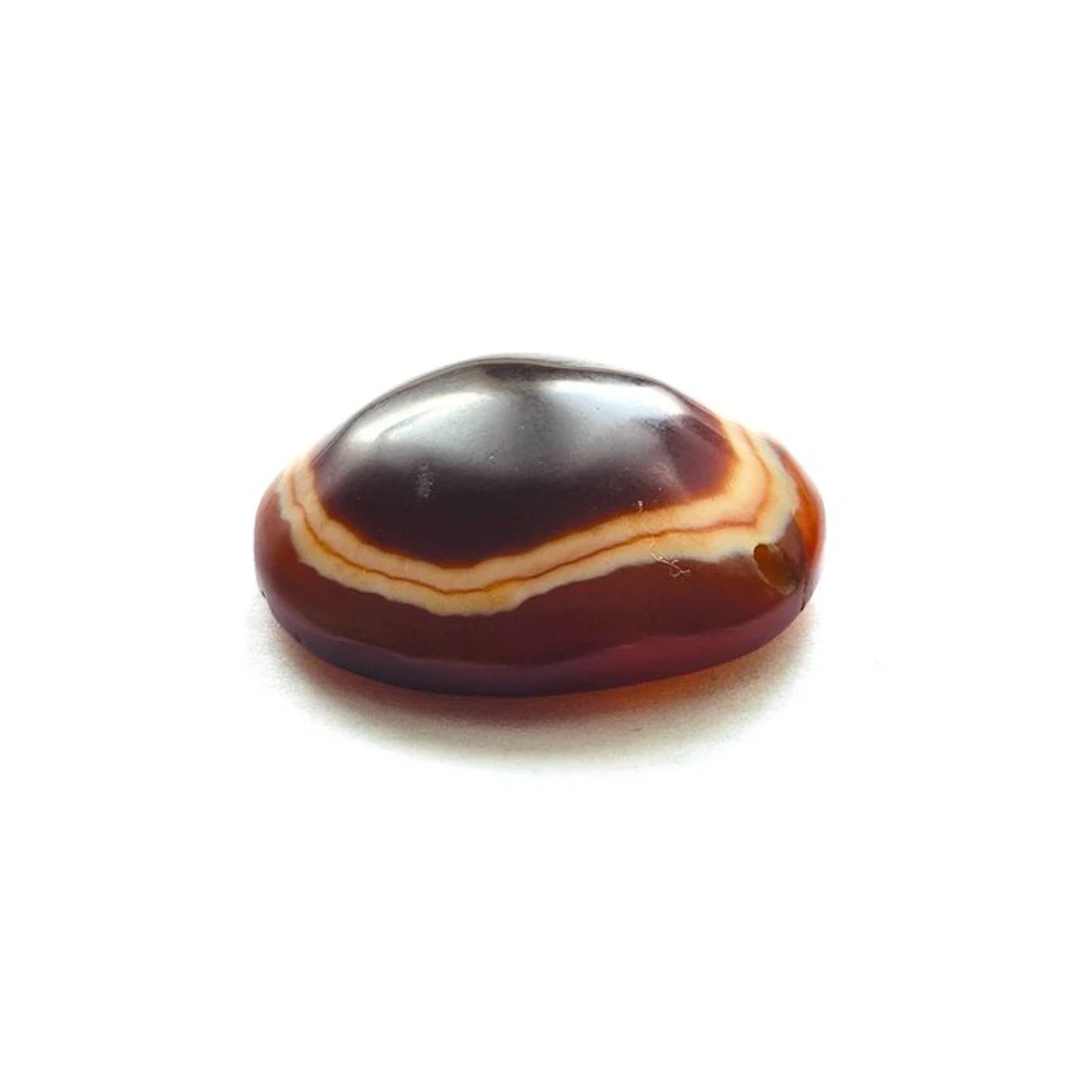Silk Road,Central Asian Banded Agate Peeble Bead Talisman...